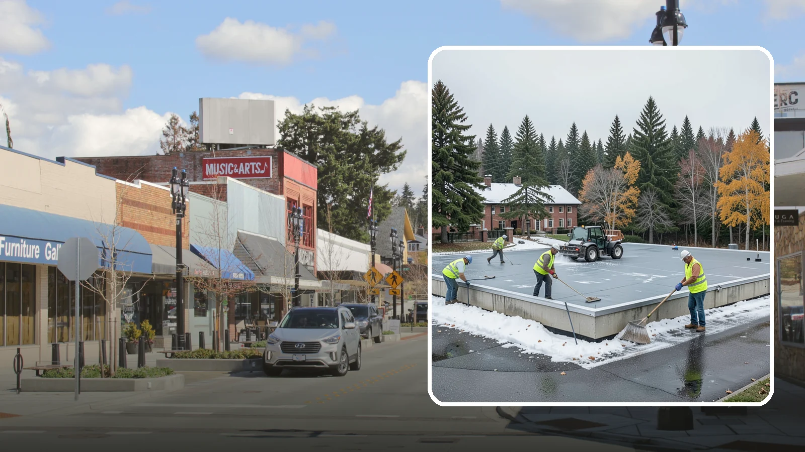 Municipal Flat Roof Services in Bothell, King County, WA - Maintain, repair, and replace the low-slope roofing systems that top most municipal and civic buildings.
