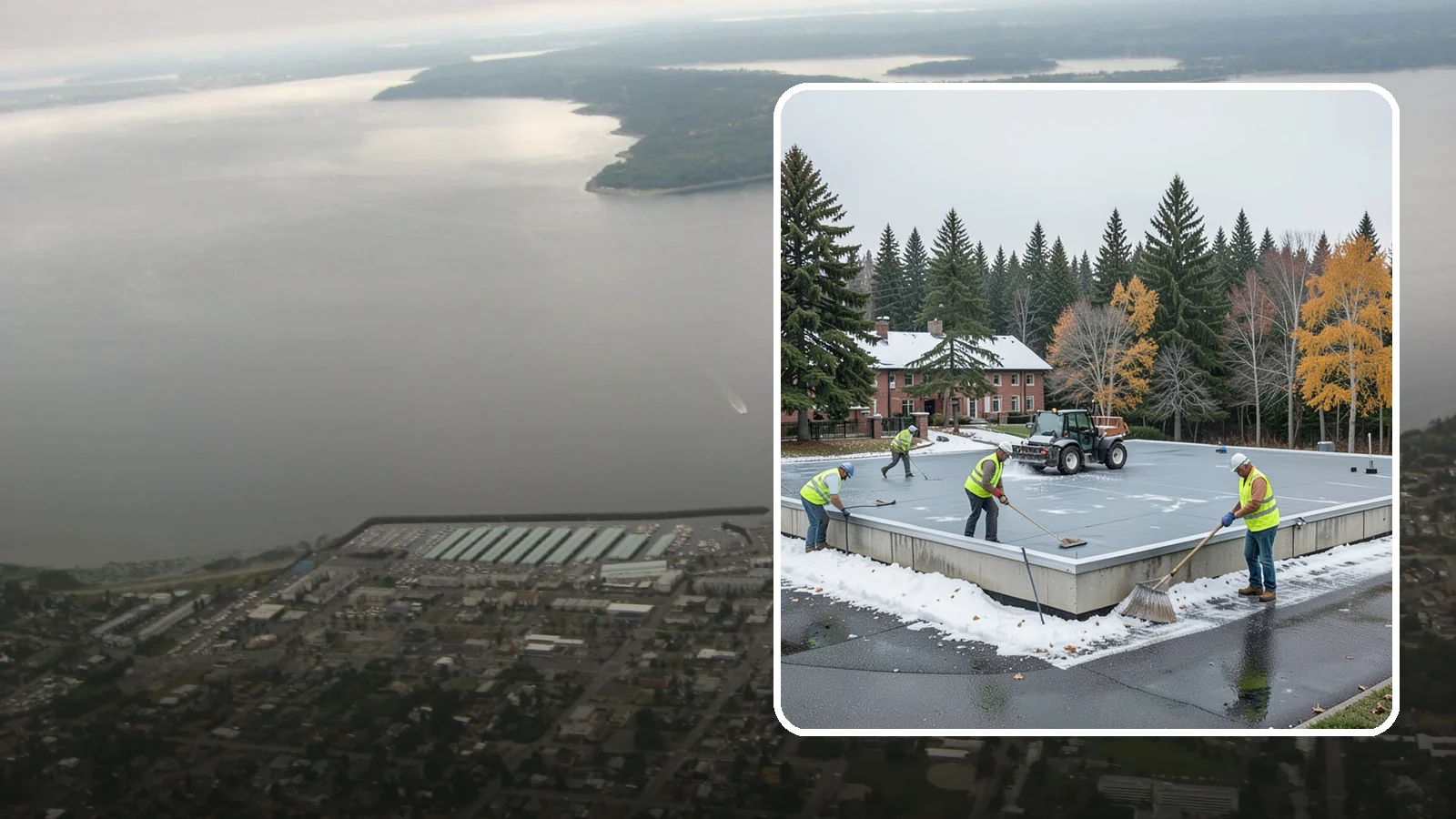 Municipal Flat Roof Services in Des Moines, King County, WA - Maintain, repair, and replace the low-slope roofing systems that top most municipal and civic buildings.