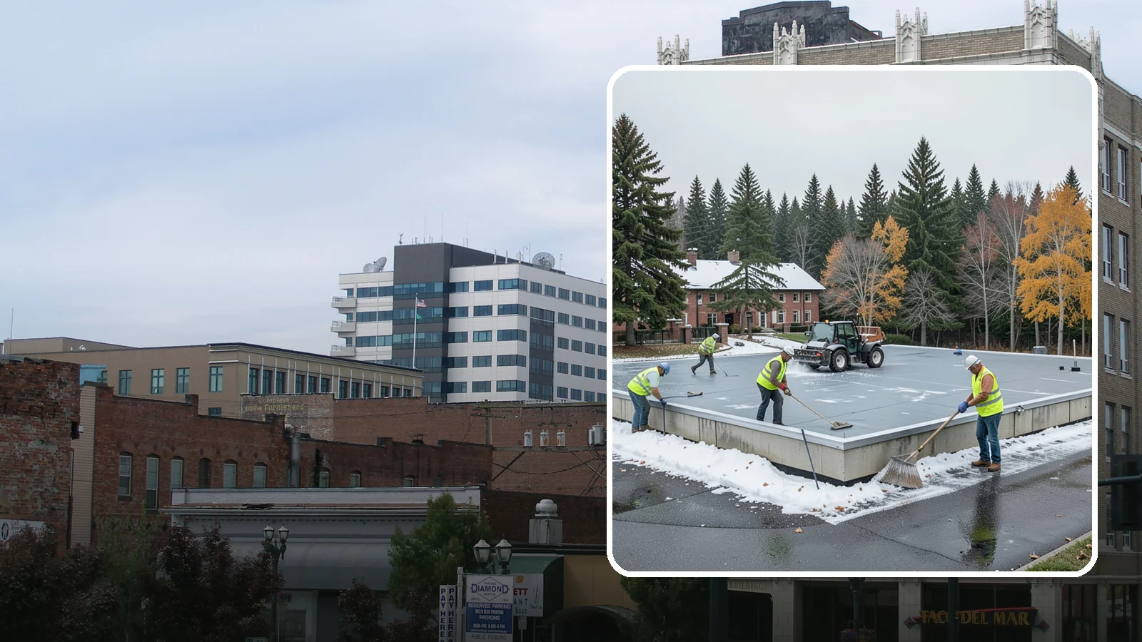 Municipal Flat Roof Services in Everett, Snohomish County, WA - Maintain, repair, and replace the low-slope roofing systems that top most municipal and civic buildings.