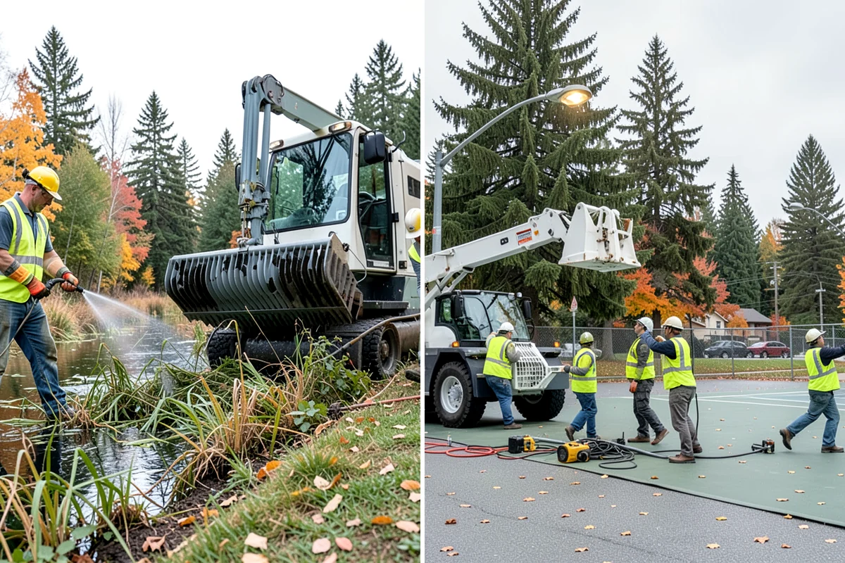 Municipal Flat Roof Services in Fircrest, Pierce County, WA - Membrane identification and drainage assessment