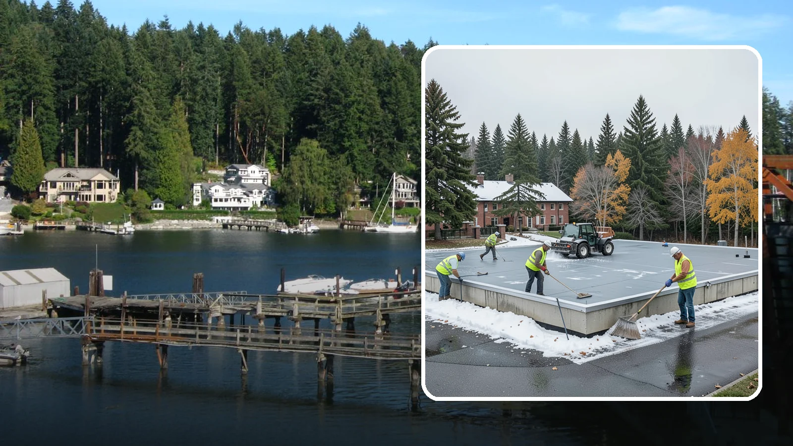 Municipal Flat Roof Services in Gig Harbor, Pierce County, WA - Maintain, repair, and replace the low-slope roofing systems that top most municipal and civic buildings.