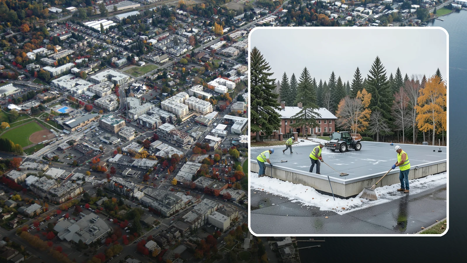 Municipal Flat Roof Services in Kirkland, King County, WA - Maintain, repair, and replace the low-slope roofing systems that top most municipal and civic buildings.