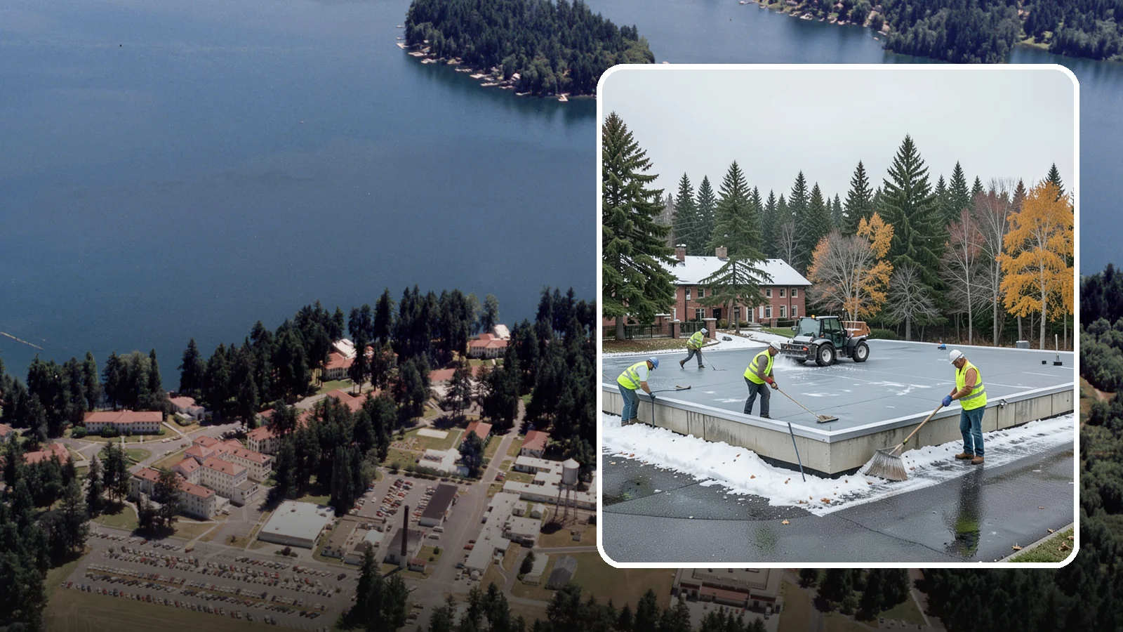 Municipal Flat Roof Services in Lakewood, Pierce County, WA - Maintain, repair, and replace the low-slope roofing systems that top most municipal and civic buildings.