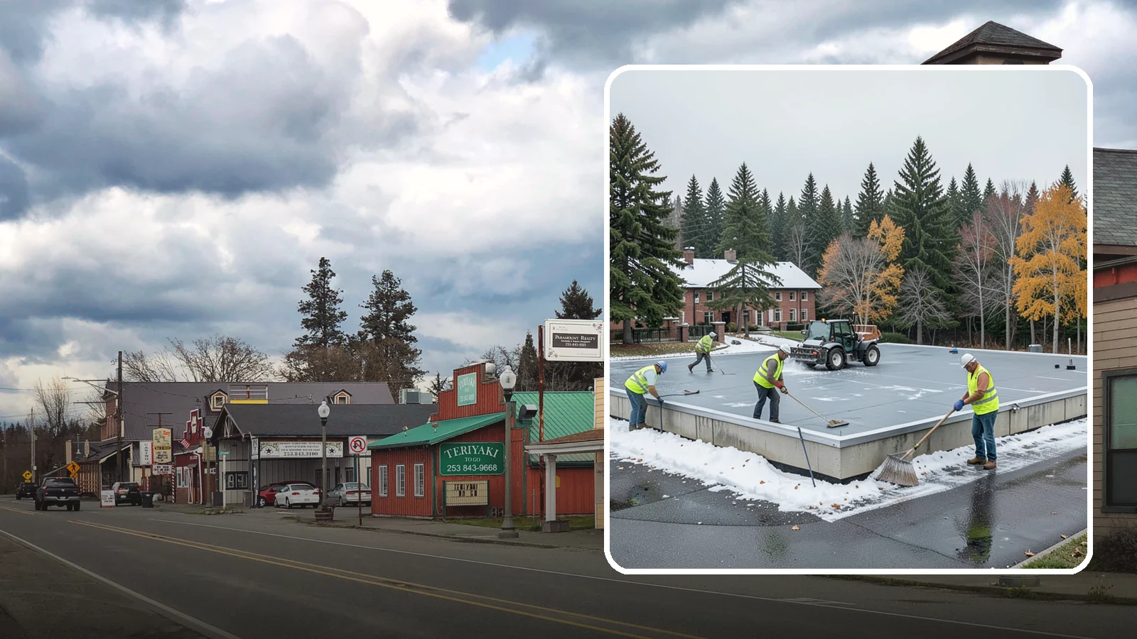 Municipal Flat Roof Services in Roy, Pierce County, WA - Maintain, repair, and replace the low-slope roofing systems that top most municipal and civic buildings.