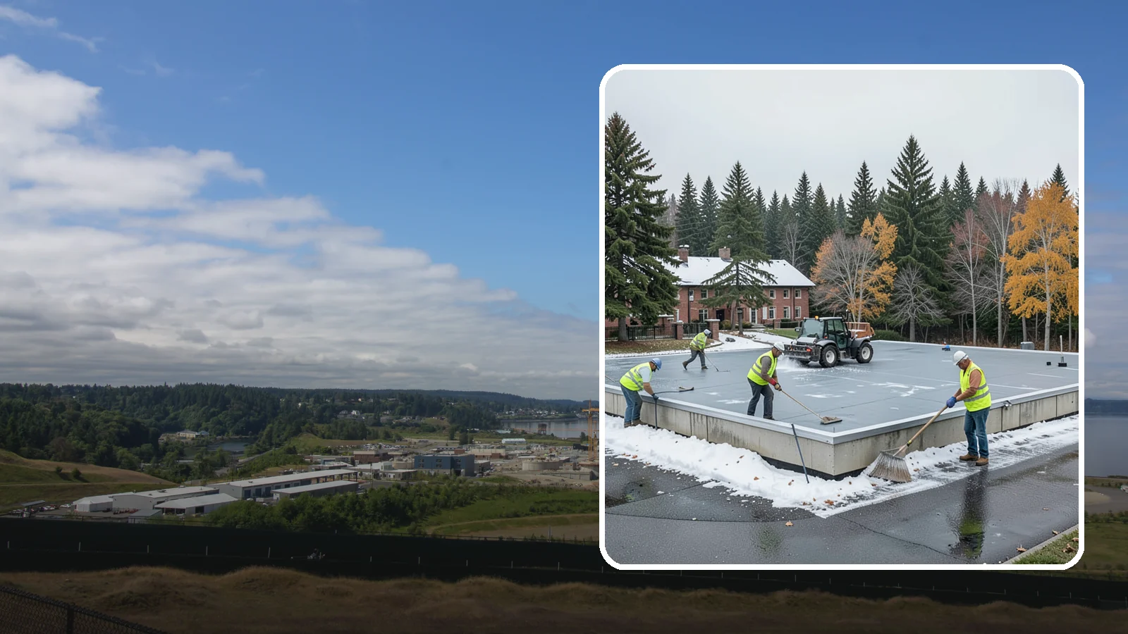 Municipal Flat Roof Services in University Place, Pierce County, WA - Maintain, repair, and replace the low-slope roofing systems that top most municipal and civic buildings.