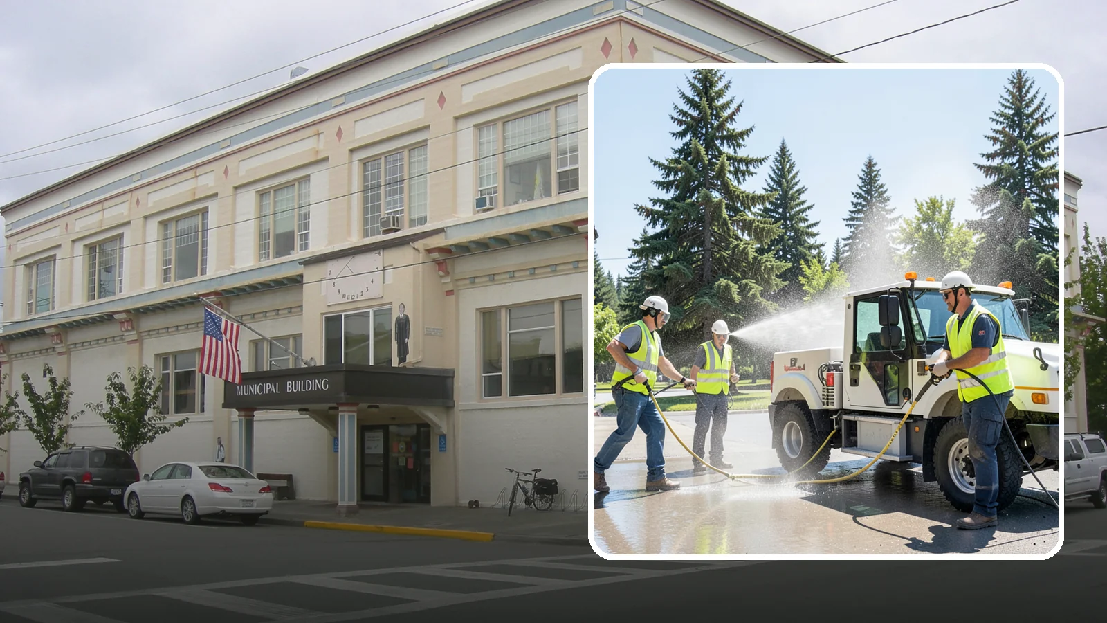 Municipal Fleet Washing in Anacortes, Skagit County, WA - We wash municipal vehicles and equipment on-site with compliant wash-water handling for Western Washington public works fleets.