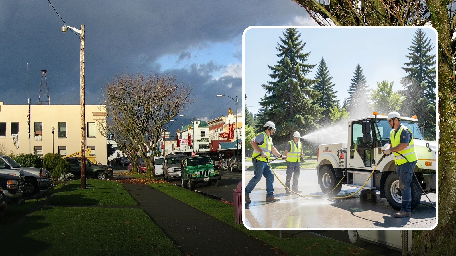 Municipal Fleet Washing in Arlington, Snohomish County, WA - We wash municipal vehicles and equipment on-site with compliant wash-water handling for Western Washington public works fleets.
