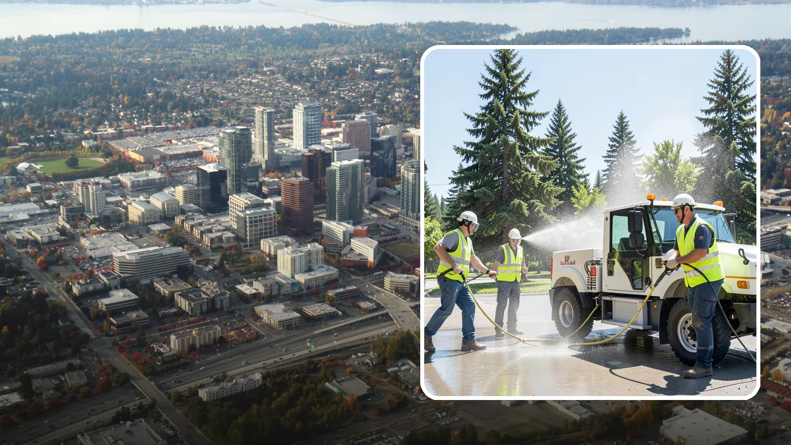 Municipal Fleet Washing in Bellevue, King County, WA - We wash municipal vehicles and equipment on-site with compliant wash-water handling for Western Washington public works fleets.