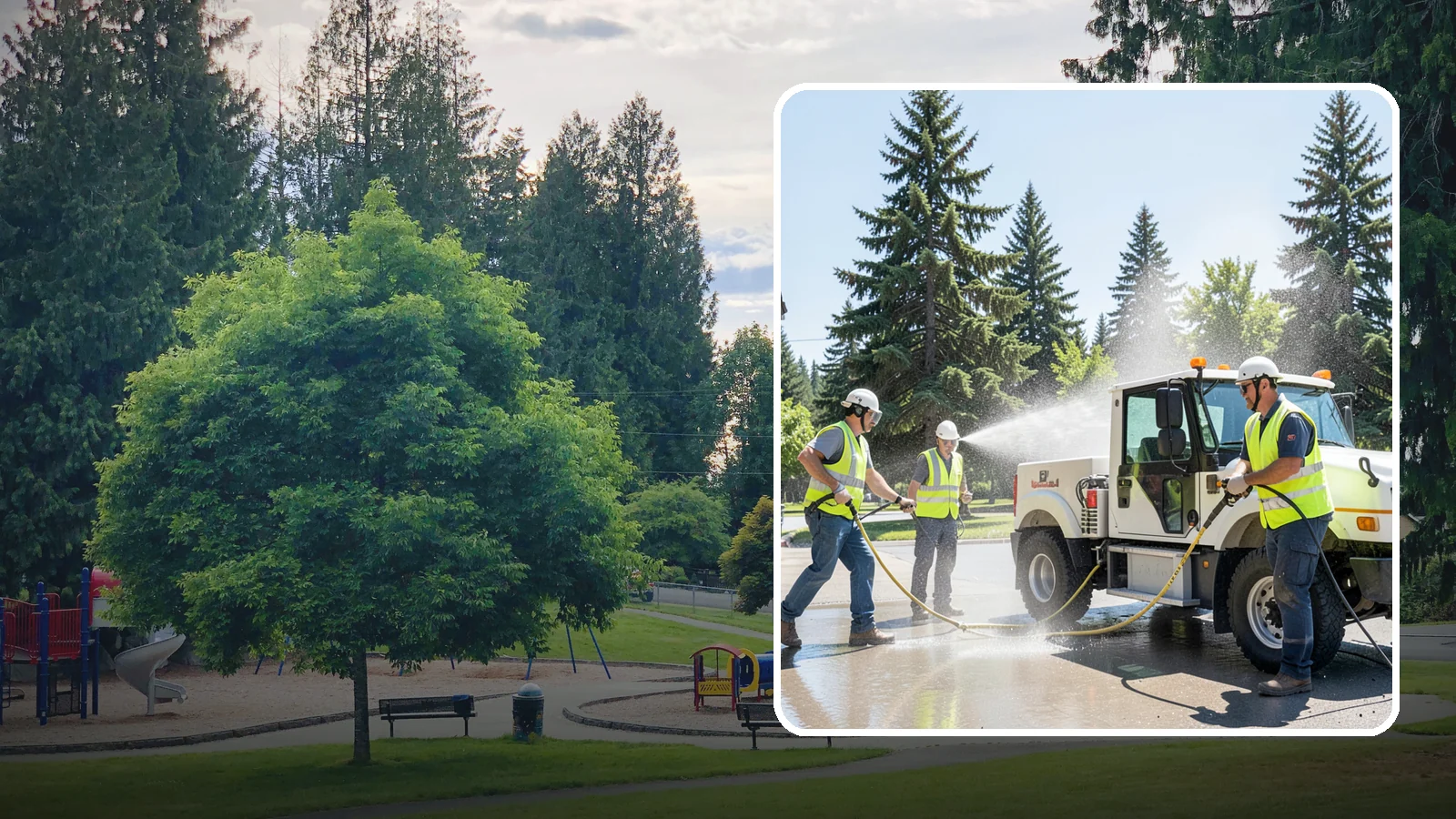 Municipal Fleet Washing in Bonney Lake, Pierce County, WA - We wash municipal vehicles and equipment on-site with compliant wash-water handling for Western Washington public works fleets.