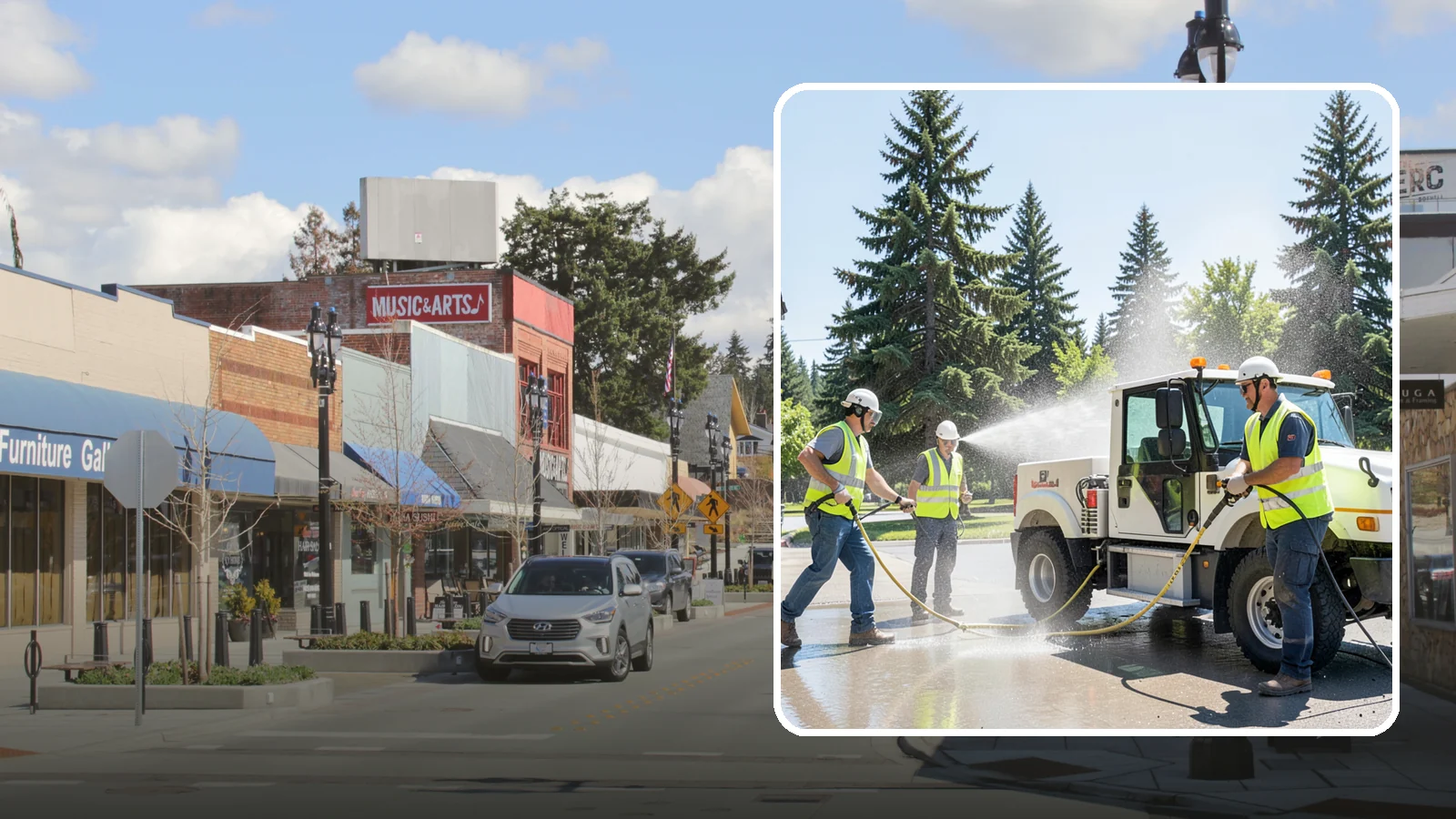 Municipal Fleet Washing in Bothell, King County, WA - We wash municipal vehicles and equipment on-site with compliant wash-water handling for Western Washington public works fleets.