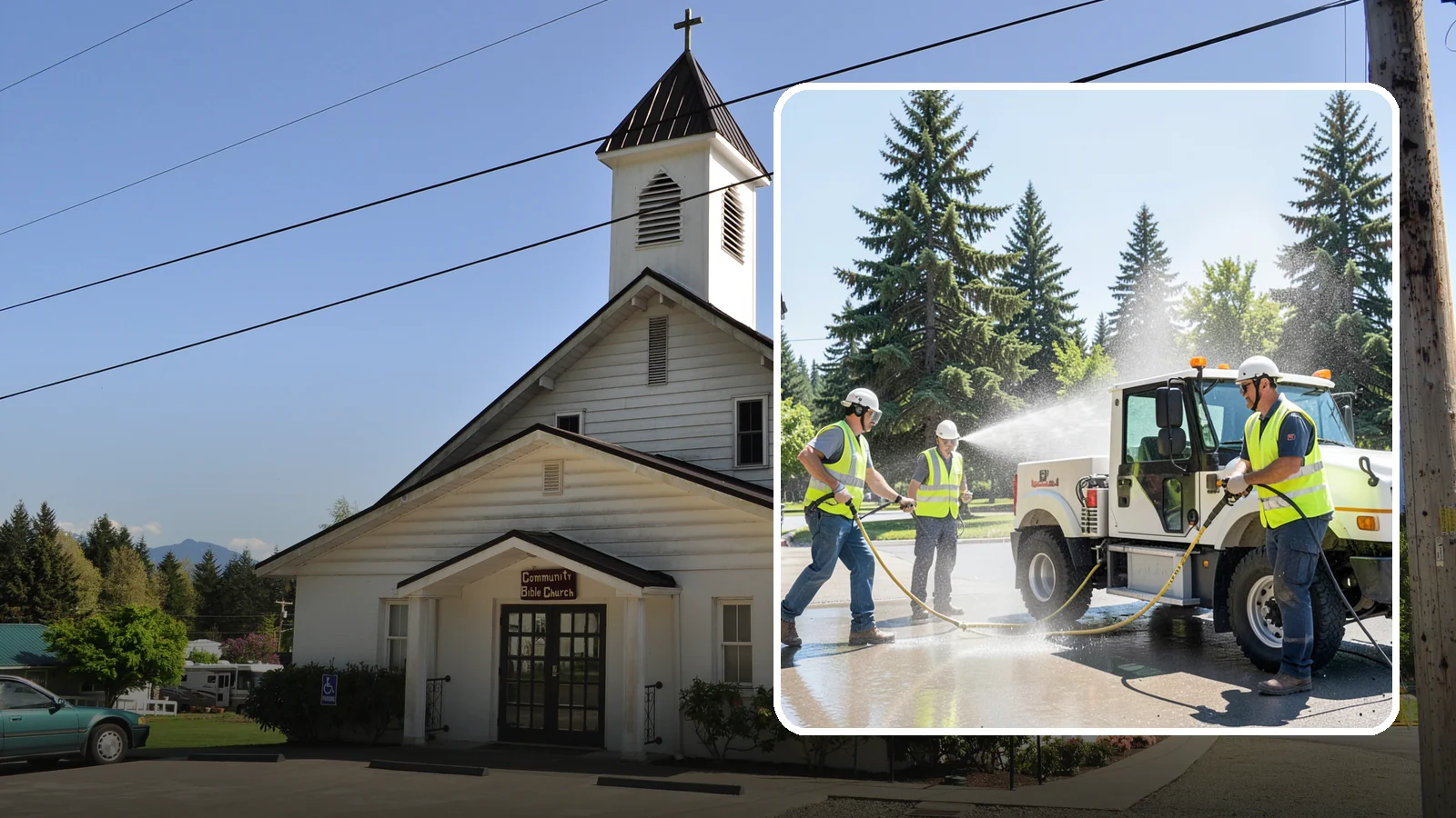 Municipal Fleet Washing in Concrete, Skagit County, WA - We wash municipal vehicles and equipment on-site with compliant wash-water handling for Western Washington public works fleets.