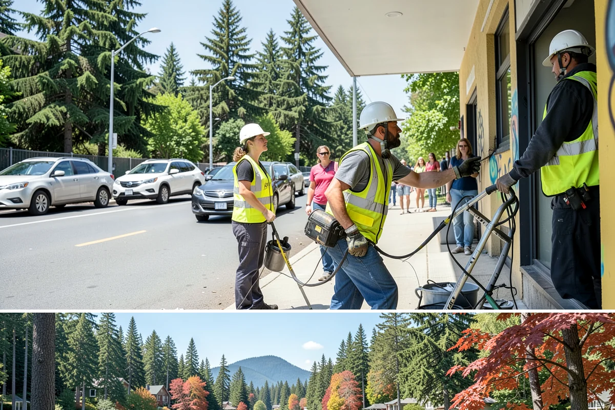 Municipal Fleet Washing in Covington, King County, WA - Fleet washing continues year-round, with increased frequency during winter to remove corrosive road deicing residues.