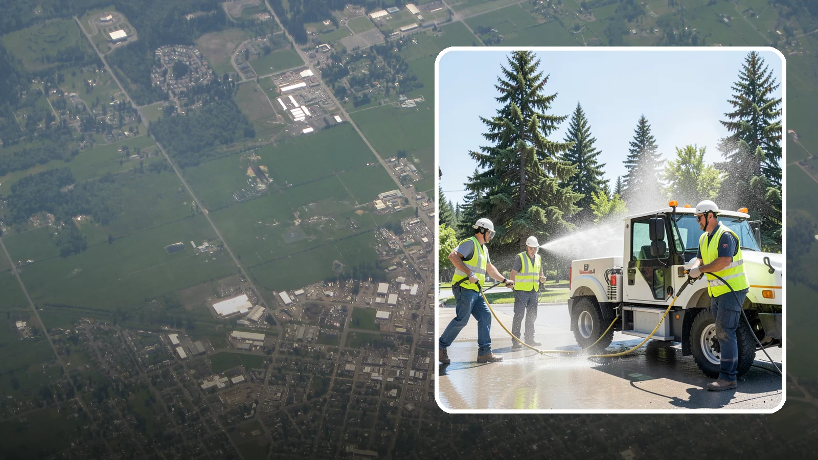 Municipal Fleet Washing in Enumclaw, King County, WA - We wash municipal vehicles and equipment on-site with compliant wash-water handling for Western Washington public works fleets.