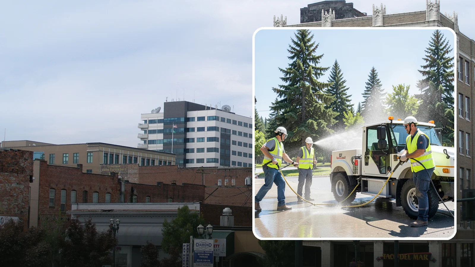 Municipal Fleet Washing in Everett, Snohomish County, WA - We wash municipal vehicles and equipment on-site with compliant wash-water handling for Western Washington public works fleets.