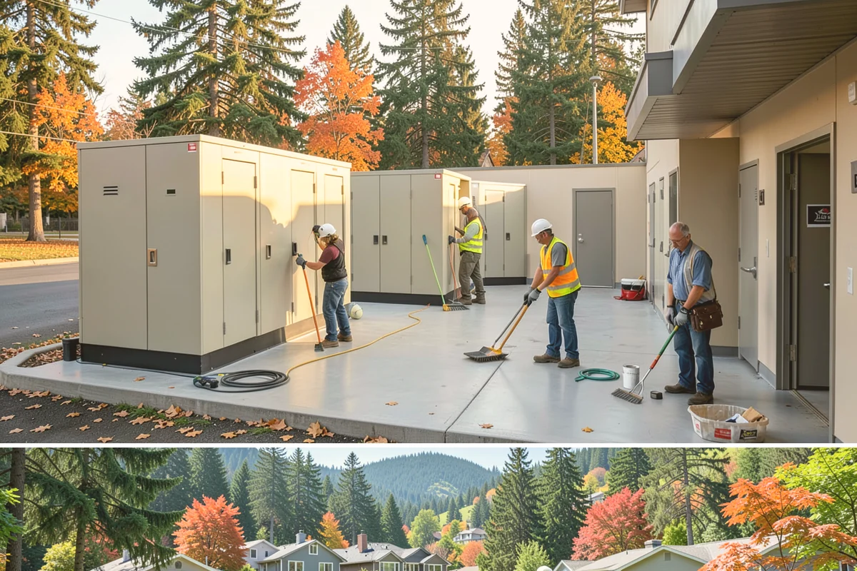 Municipal Fleet Washing in Fircrest, Pierce County, WA - Fleet washing continues year-round, with increased frequency during winter to remove corrosive road deicing residues.