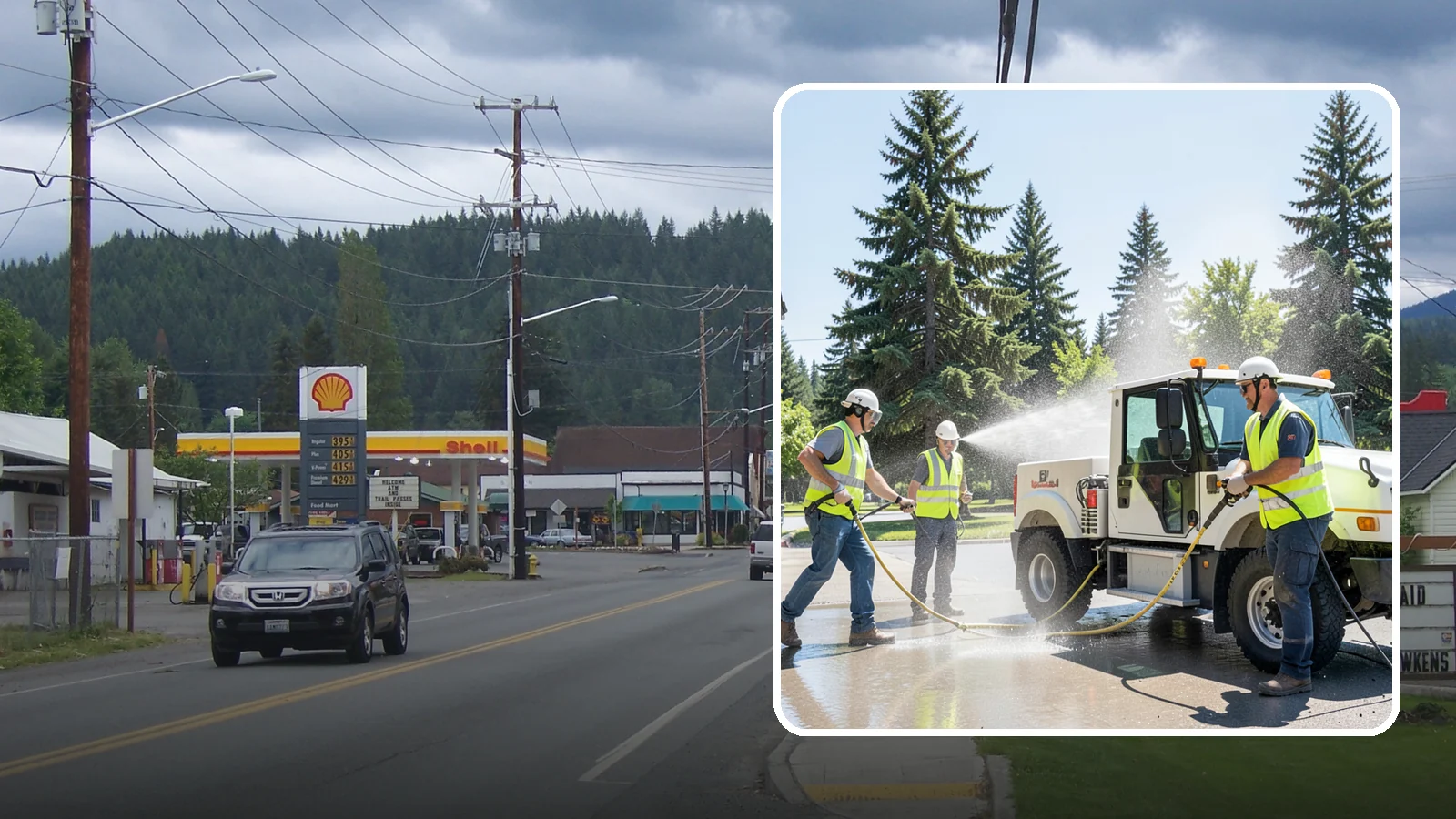 Municipal Fleet Washing in Granite Falls, Snohomish County, WA - We wash municipal vehicles and equipment on-site with compliant wash-water handling for Western Washington public works fleets.