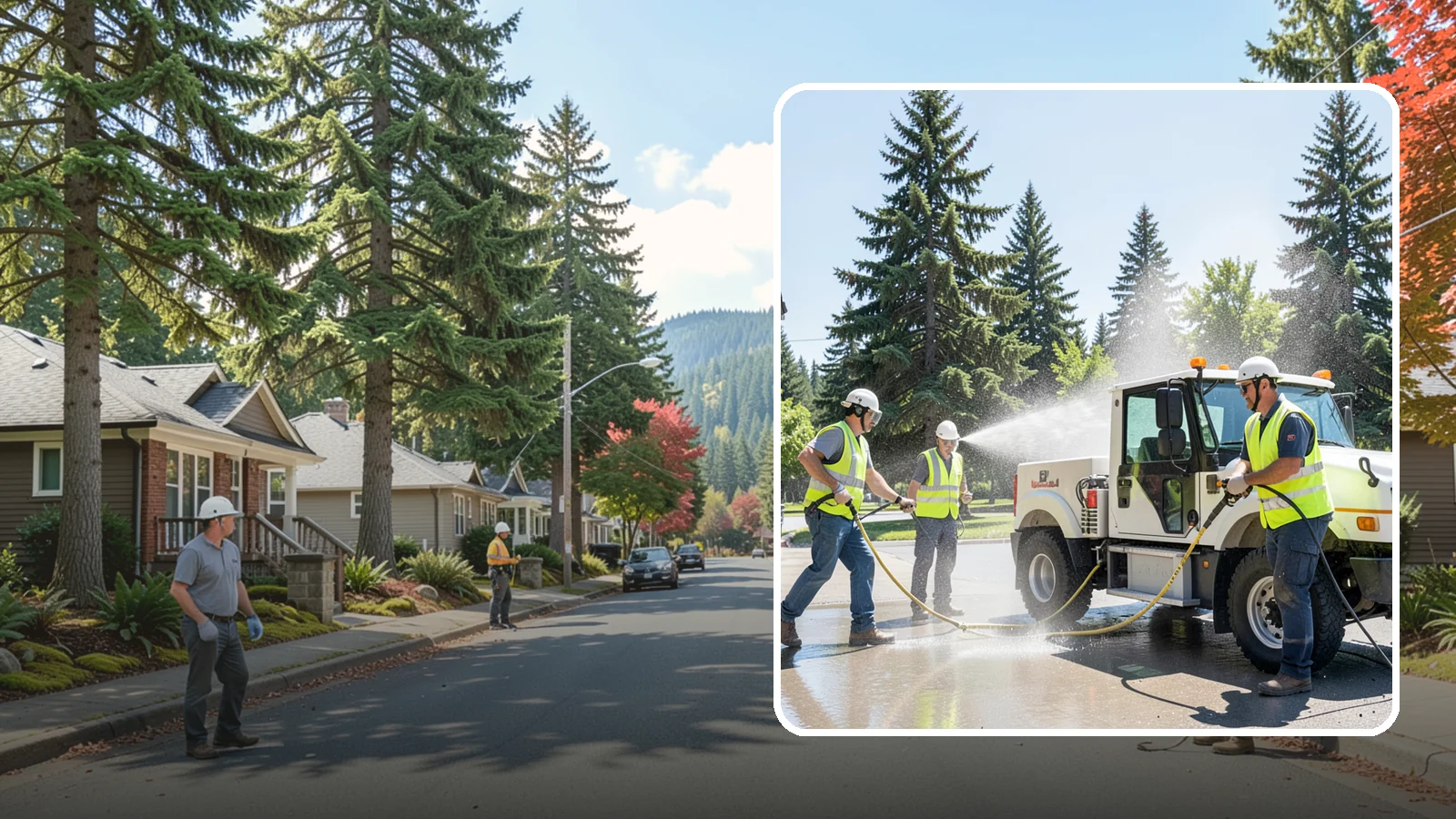 Municipal Fleet Washing in Hunts Point, King County, WA - We wash municipal vehicles and equipment on-site with compliant wash-water handling for Western Washington public works fleets.