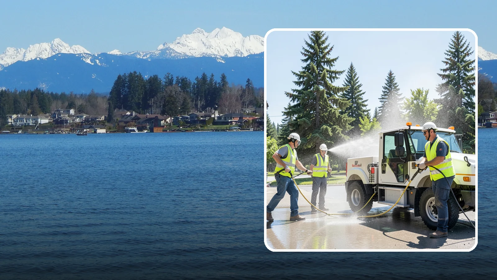 Municipal Fleet Washing in Lake Stevens, Snohomish County, WA - We wash municipal vehicles and equipment on-site with compliant wash-water handling for Western Washington public works fleets.