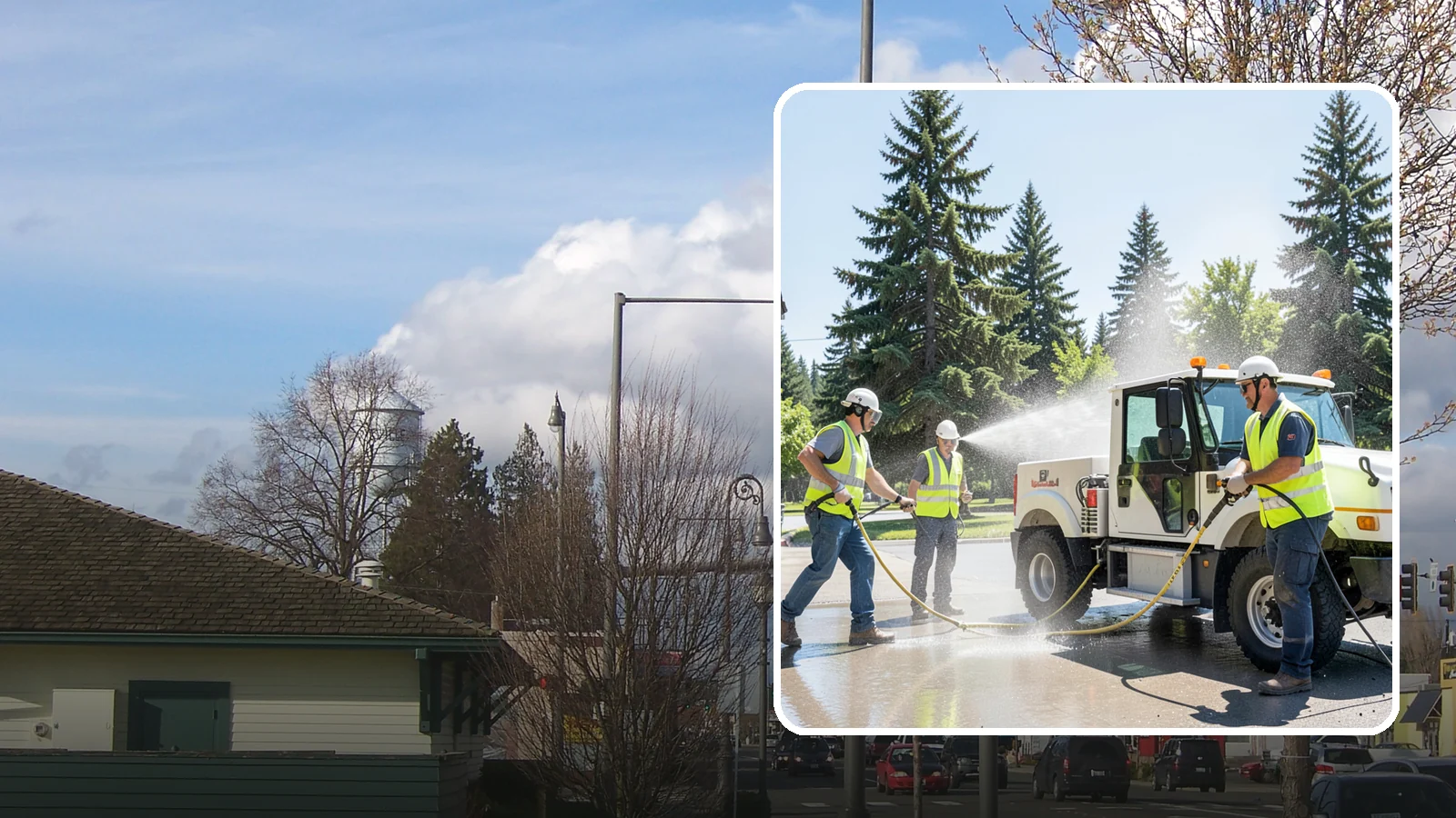 Municipal Fleet Washing in Marysville, Snohomish County, WA - We wash municipal vehicles and equipment on-site with compliant wash-water handling for Western Washington public works fleets.
