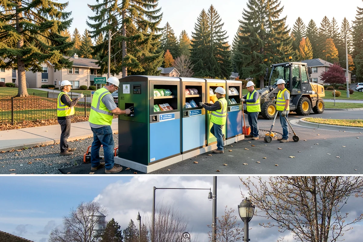 Municipal Fleet Washing in Marysville, Snohomish County, WA - Fleet washing continues year-round, with increased frequency during winter to remove corrosive road deicing residues.