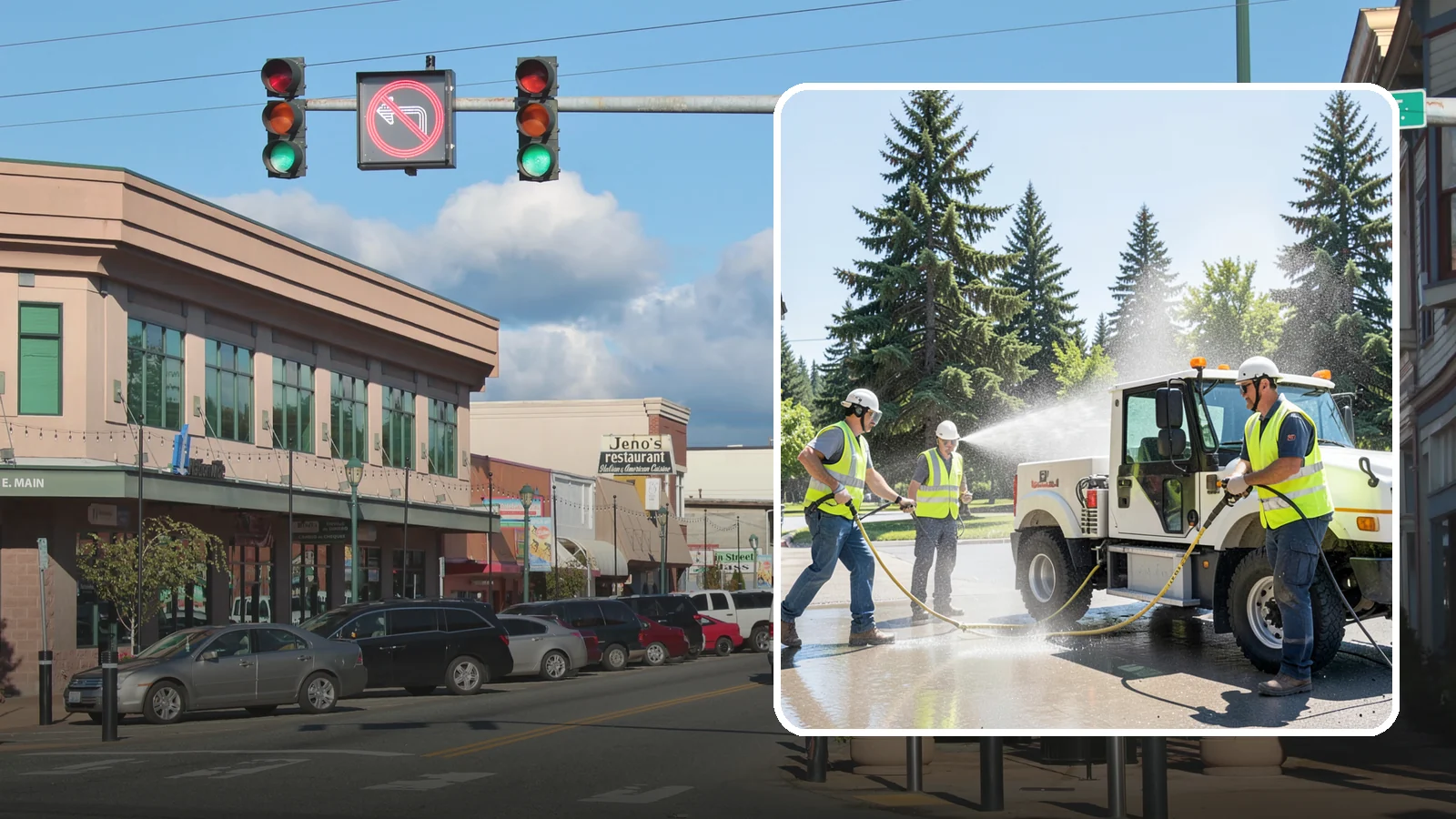 Municipal Fleet Washing in Monroe, Snohomish County, WA - We wash municipal vehicles and equipment on-site with compliant wash-water handling for Western Washington public works fleets.