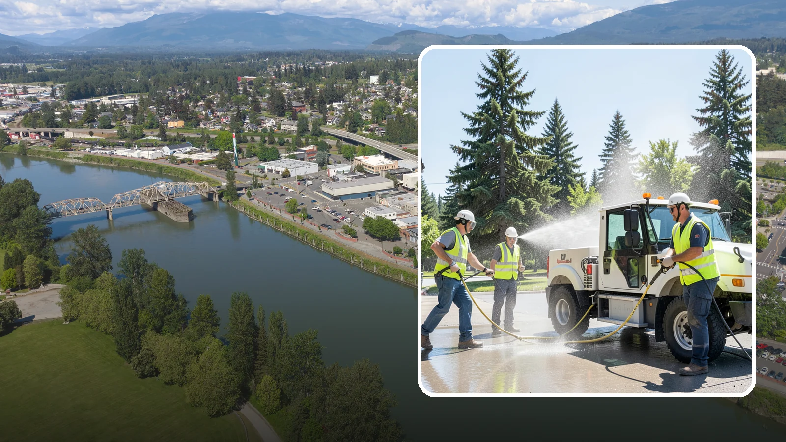 Municipal Fleet Washing in Mount Vernon, Skagit County, WA - We wash municipal vehicles and equipment on-site with compliant wash-water handling for Western Washington public works fleets.