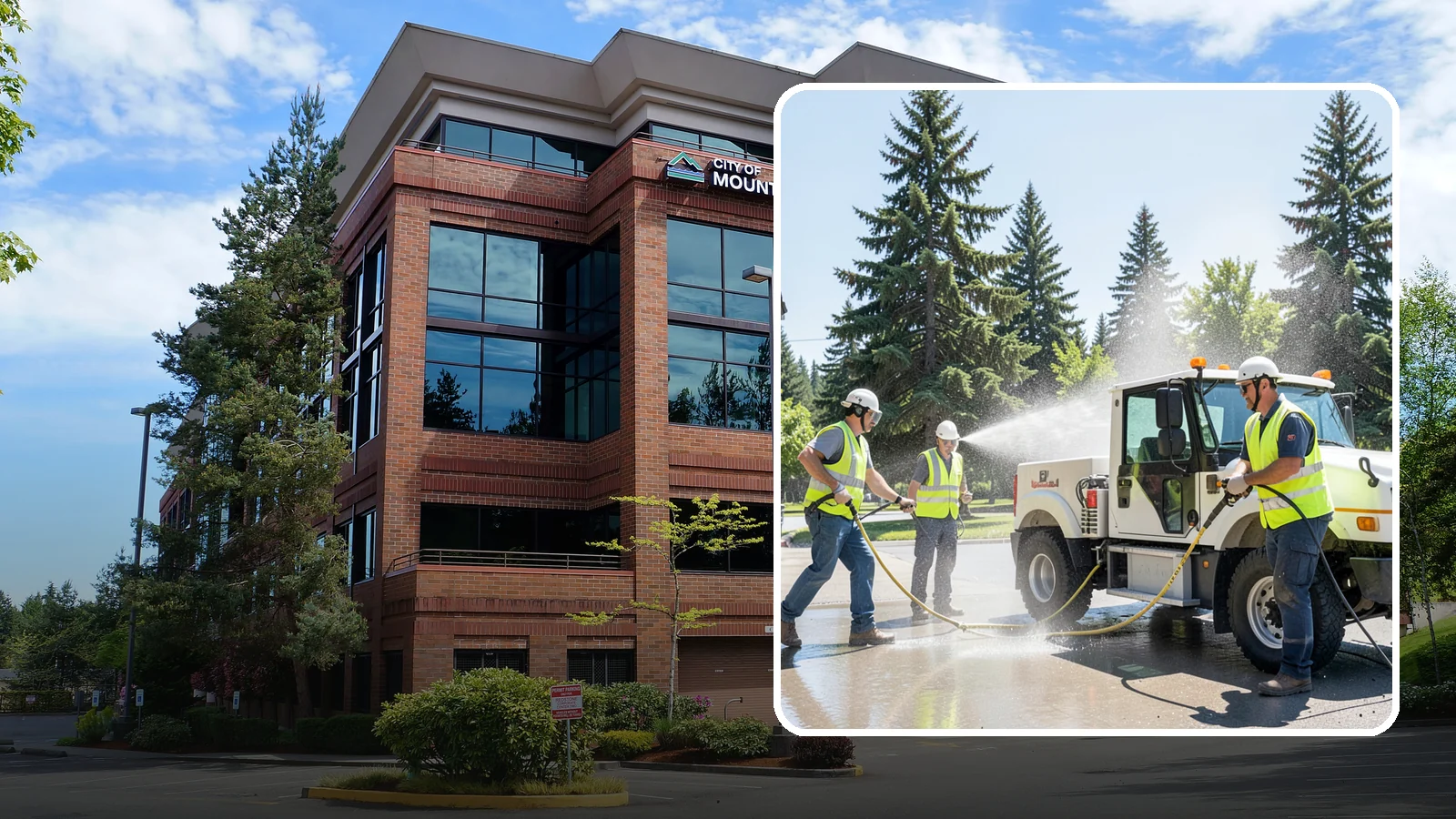 Municipal Fleet Washing in Mountlake Terrace, Snohomish County, WA - We wash municipal vehicles and equipment on-site with compliant wash-water handling for Western Washington public works fleets.