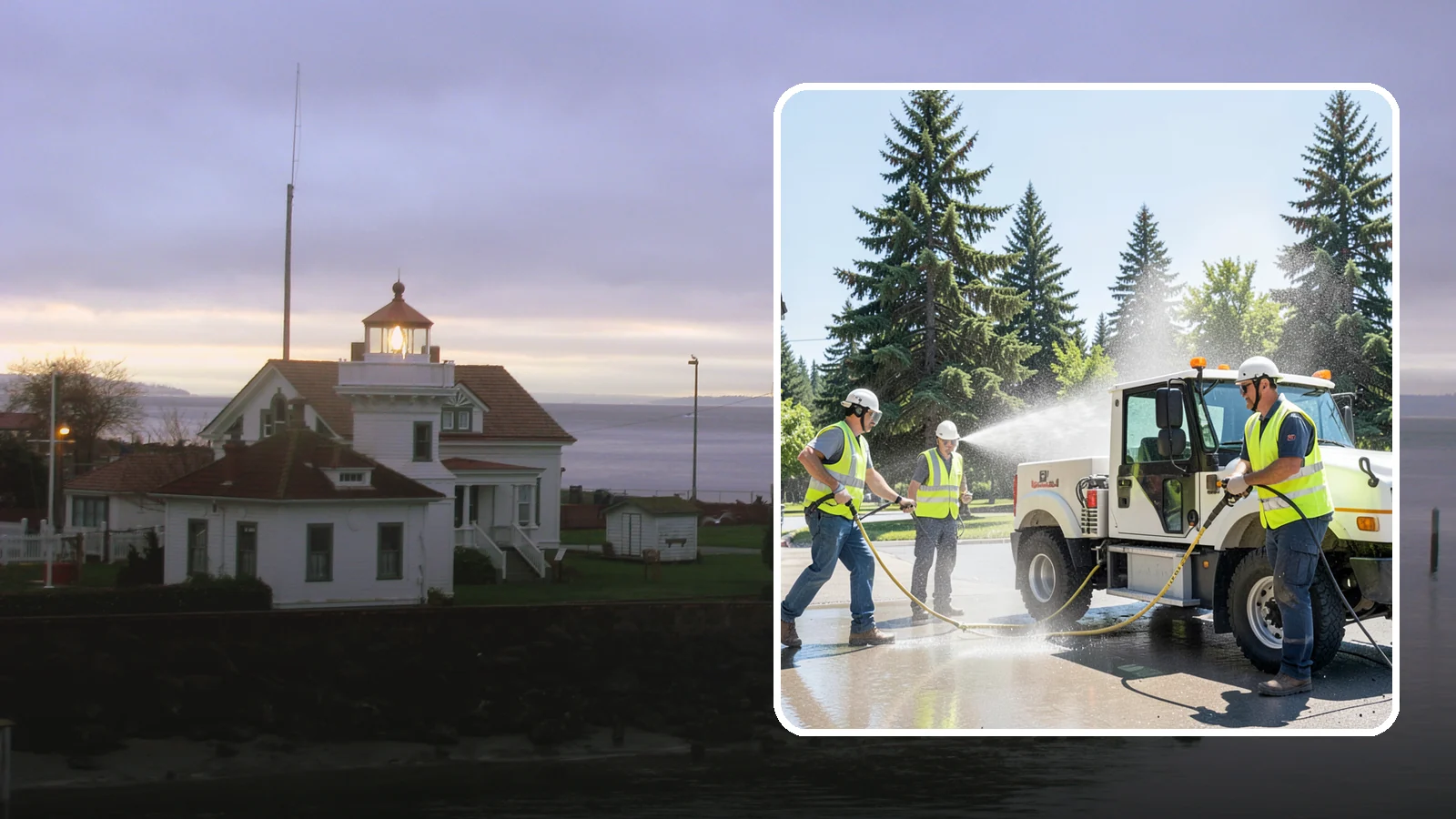 Municipal Fleet Washing in Mukilteo, Snohomish County, WA - We wash municipal vehicles and equipment on-site with compliant wash-water handling for Western Washington public works fleets.