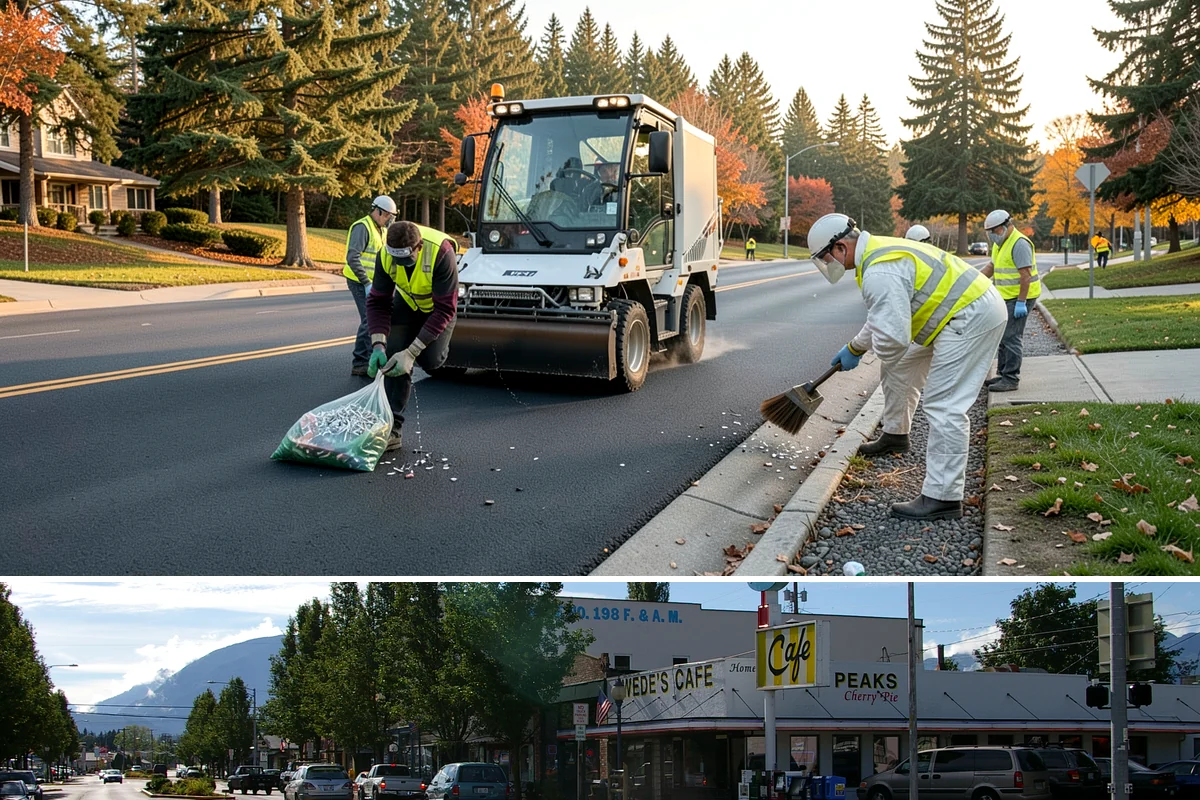 Municipal Fleet Washing in North Bend, King County, WA - Fleet washing continues year-round, with increased frequency during winter to remove corrosive road deicing residues.