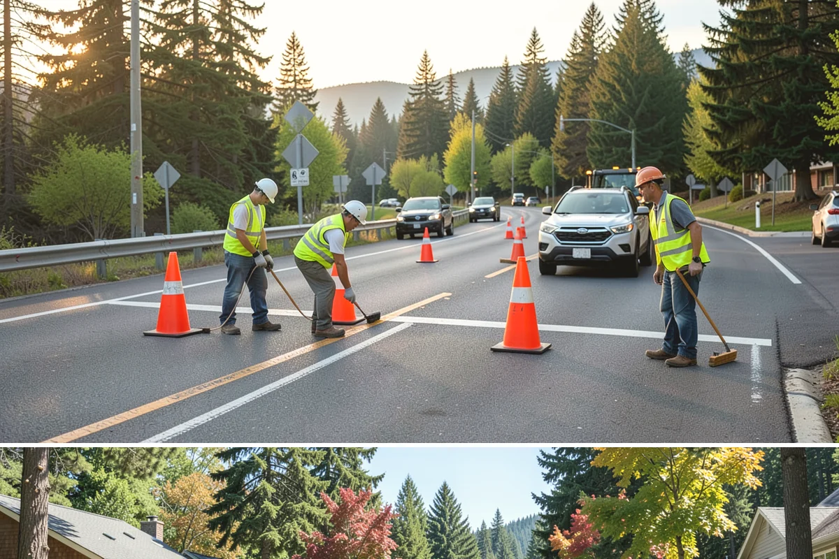 Municipal Fleet Washing in Orting, Pierce County, WA - Fleet washing continues year-round, with increased frequency during winter to remove corrosive road deicing residues.