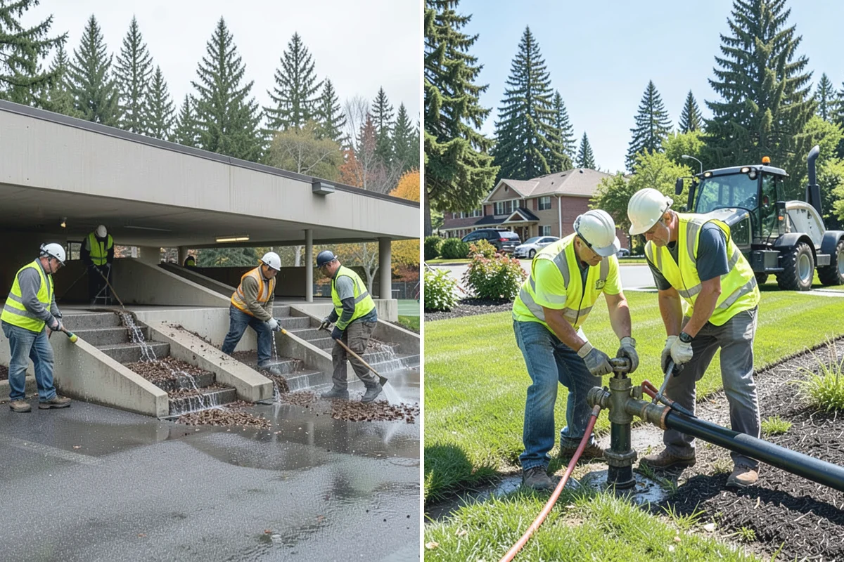 Municipal Fleet Washing in Redmond, King County, WA - We assess the fleet, wash location, and drainage conditions