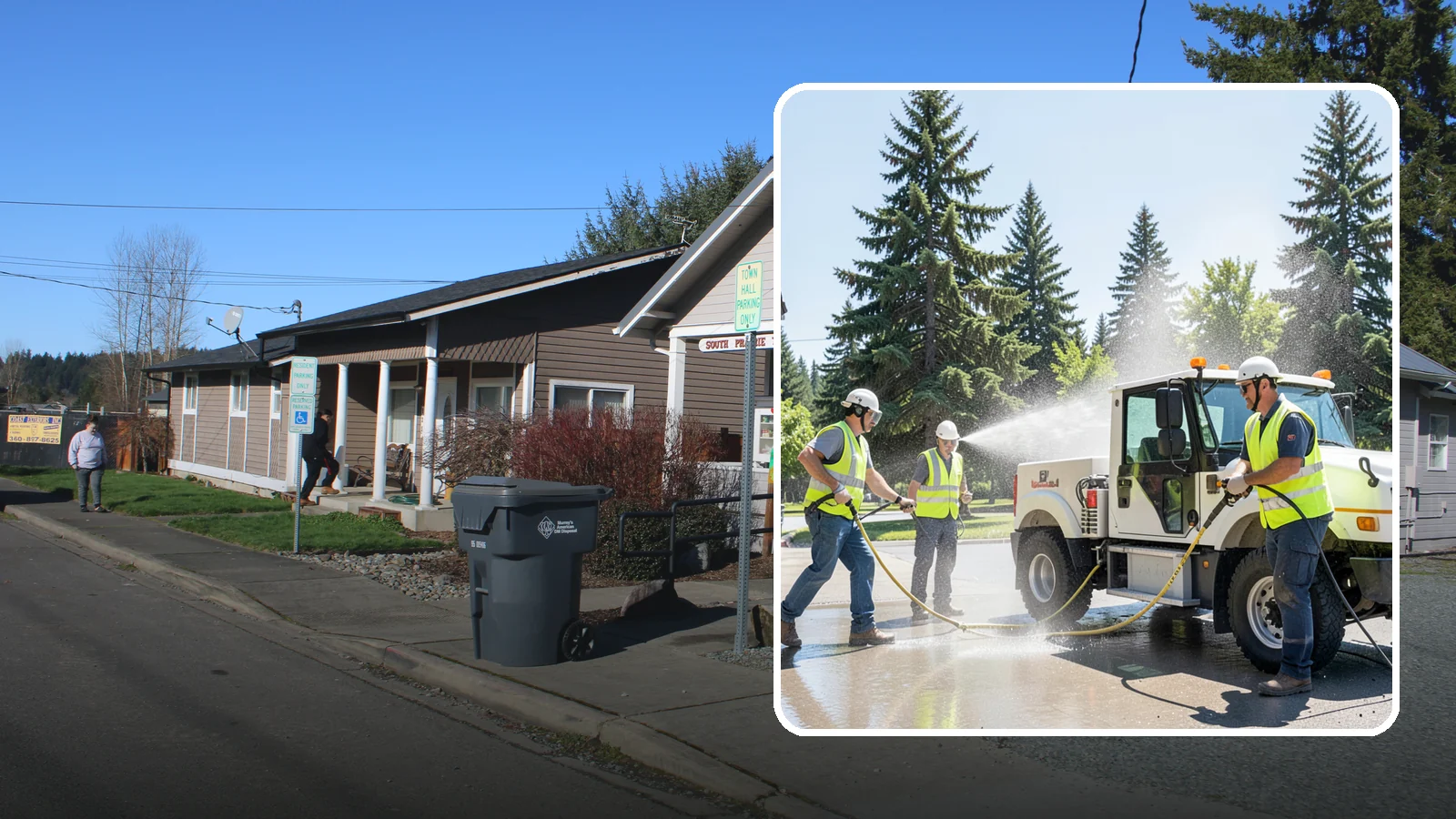 Municipal Fleet Washing in South Prairie, Pierce County, WA - We wash municipal vehicles and equipment on-site with compliant wash-water handling for Western Washington public works fleets.