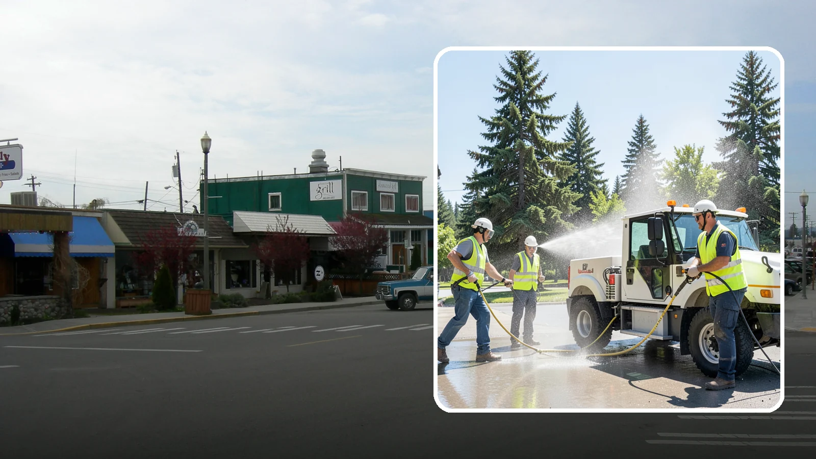 Municipal Fleet Washing in Stanwood, Snohomish County, WA - We wash municipal vehicles and equipment on-site with compliant wash-water handling for Western Washington public works fleets.