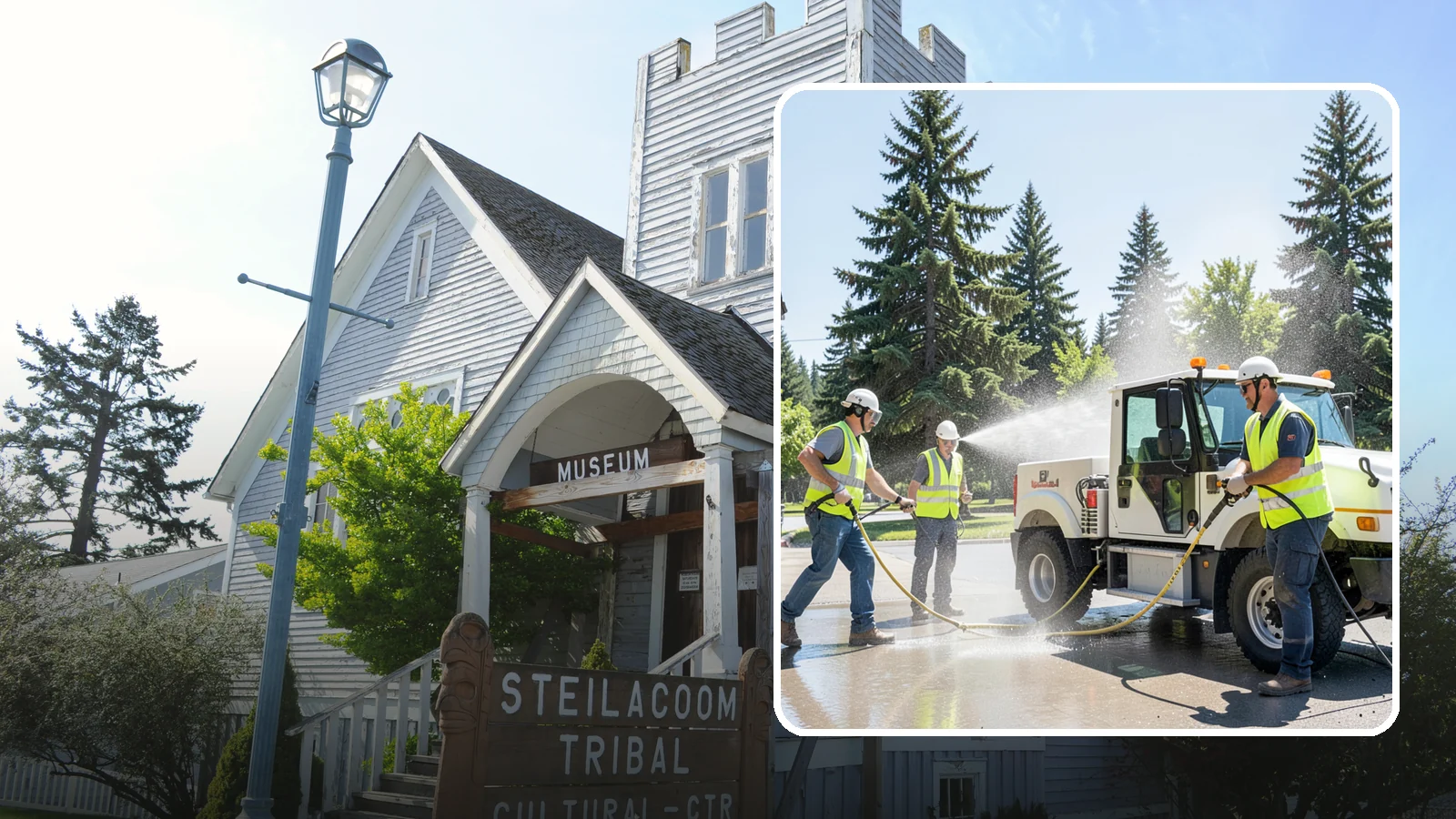 Municipal Fleet Washing in Steilacoom, Pierce County, WA - We wash municipal vehicles and equipment on-site with compliant wash-water handling for Western Washington public works fleets.