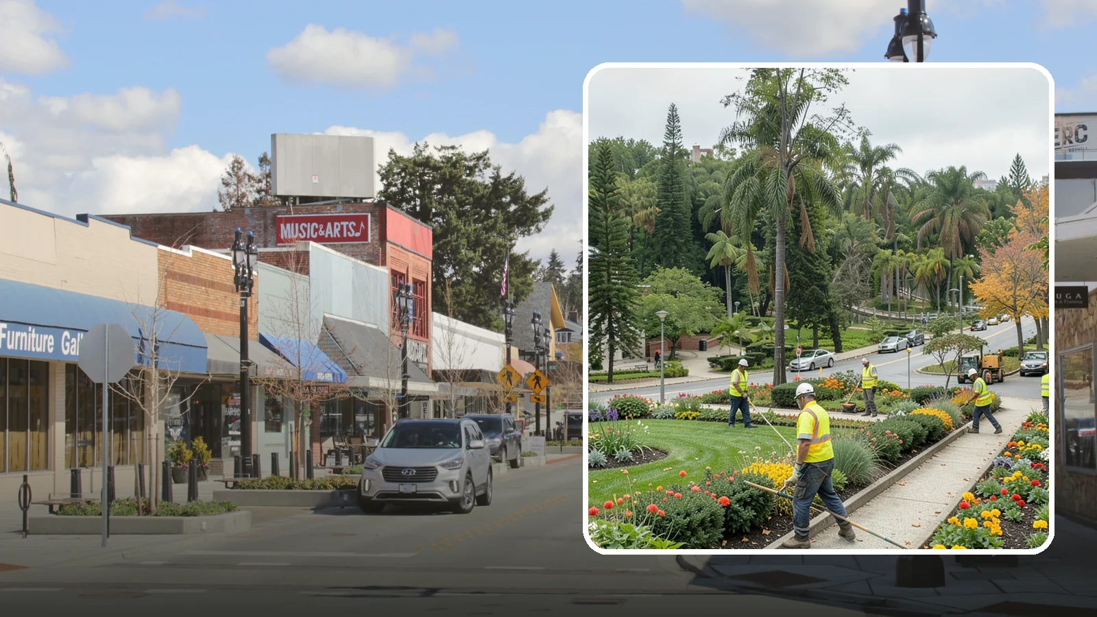 Municipal Flower Program in Bothell, King County, WA - We design, plant, and maintain seasonal flower displays for downtowns, entries, and civic spaces across Western Washington.