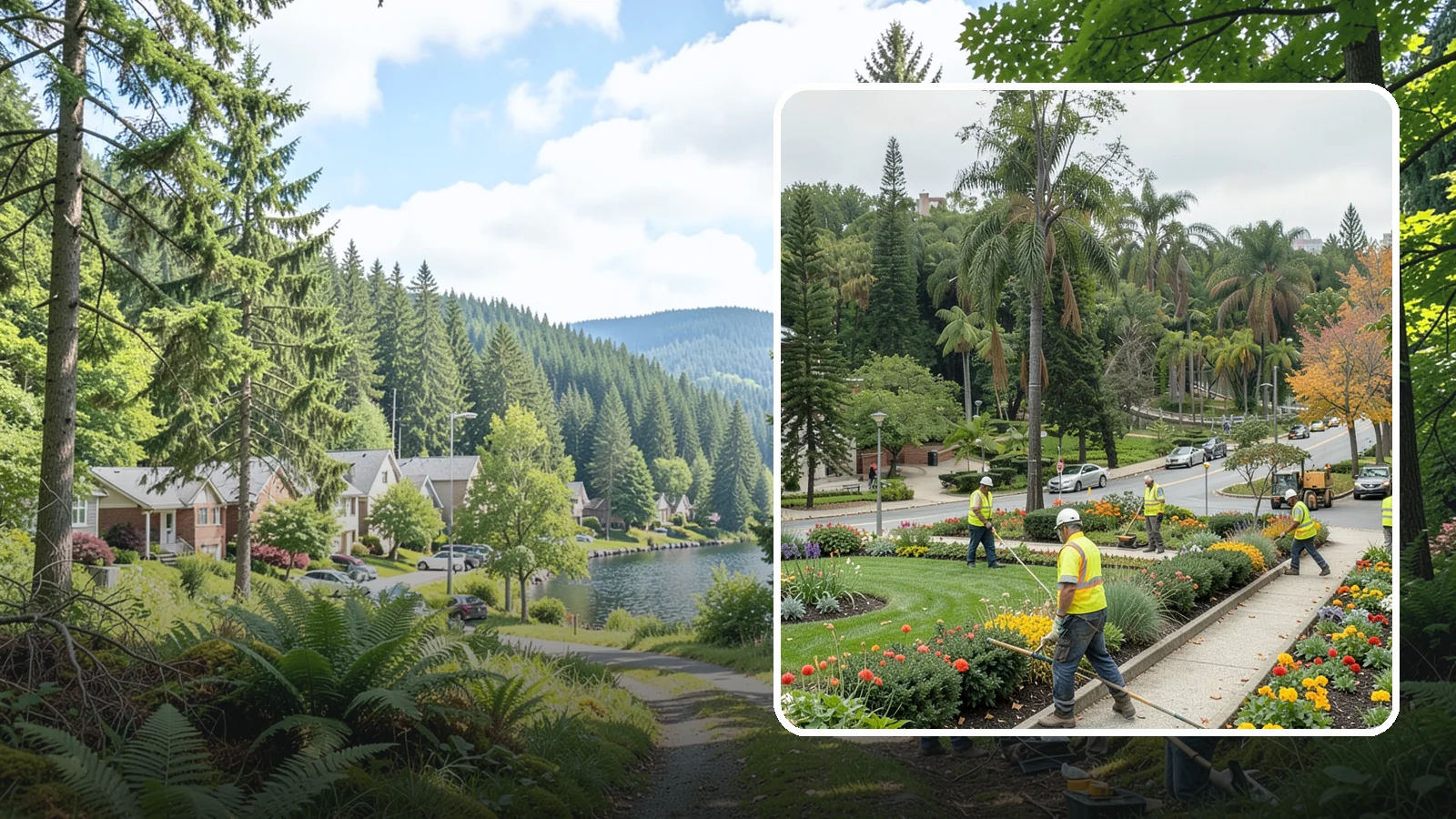 Municipal Flower Program in Lake Forest Park, King County, WA - We design, plant, and maintain seasonal flower displays for downtowns, entries, and civic spaces across Western Washington.