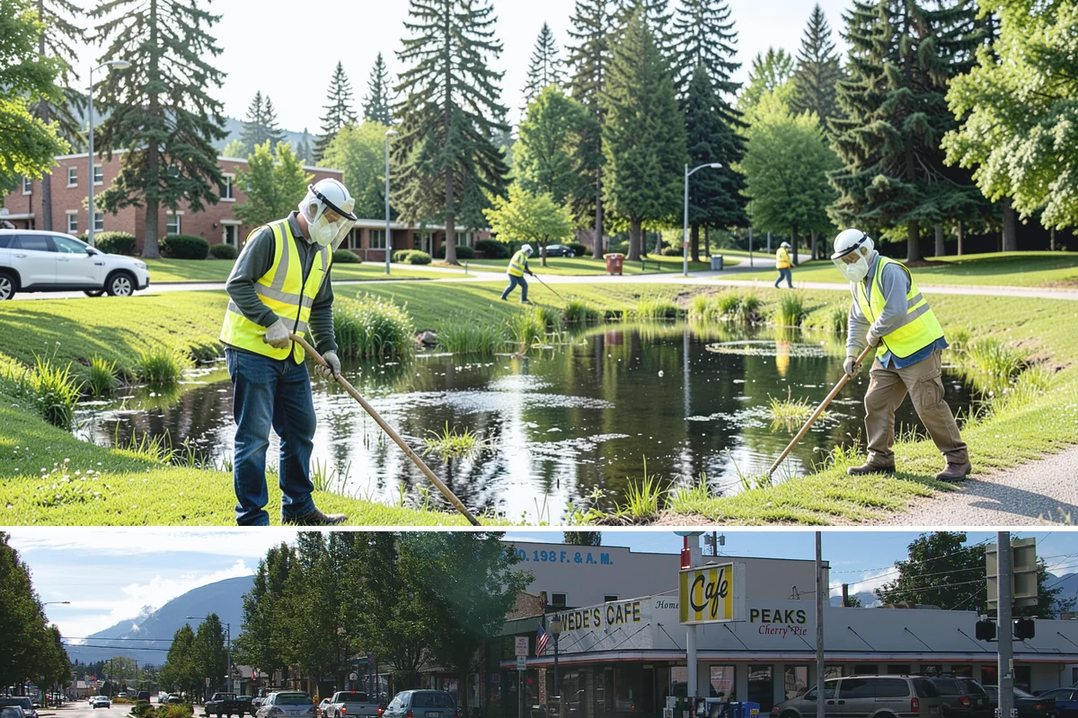 Municipal Flower Program in North Bend, King County, WA - Displays rotate with the seasons, with spring and summer annuals installed after the last frost and fall and holiday plantings...