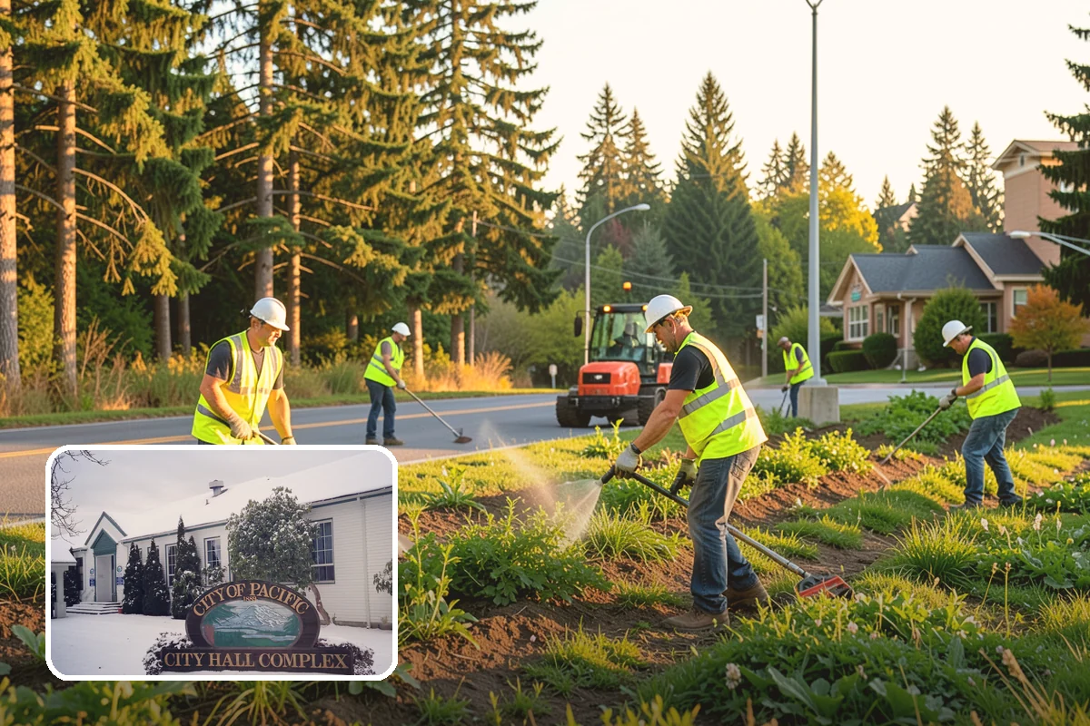 Municipal Flower Program in Pacific, King County, WA - Designed seasonal color enhances civic identity and downtown appeal