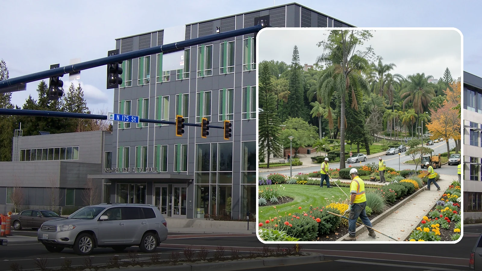 Municipal Flower Program in Shoreline, King County, WA - We design, plant, and maintain seasonal flower displays for downtowns, entries, and civic spaces across Western Washington.