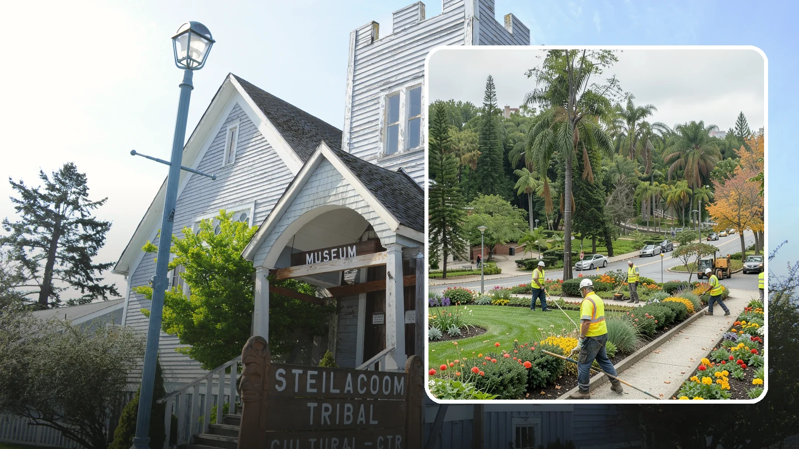 Municipal Flower Program in Steilacoom, Pierce County, WA - We design, plant, and maintain seasonal flower displays for downtowns, entries, and civic spaces across Western Washington.