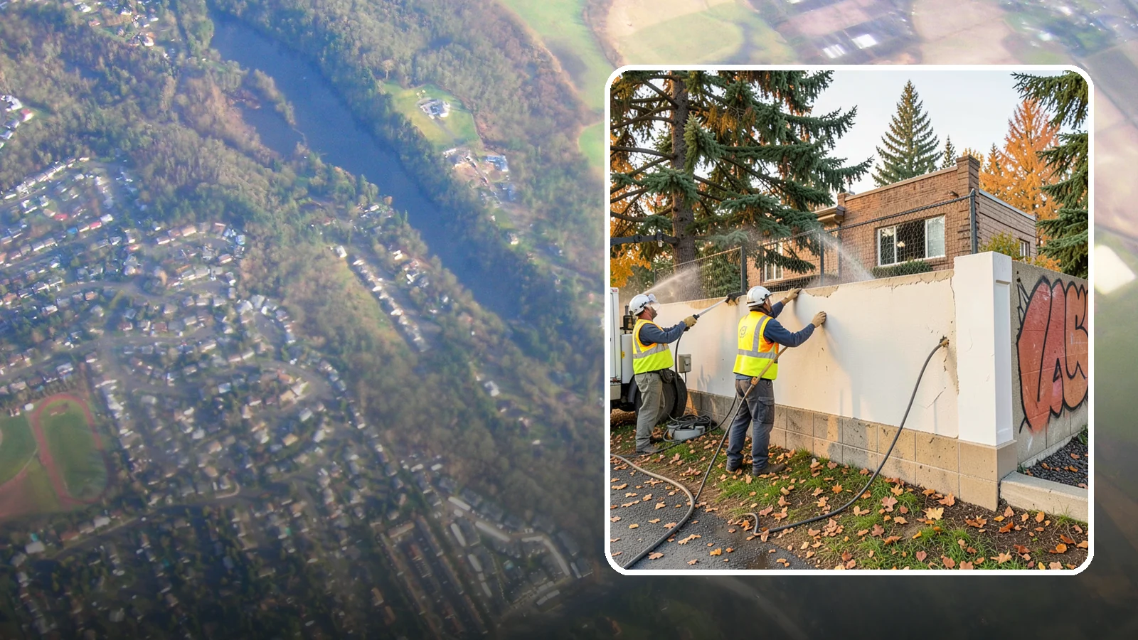 Municipal Graffiti Removal in Algona, King County, WA - We remove graffiti from public surfaces quickly using pressure, chemical, and coating methods for Western Washington...