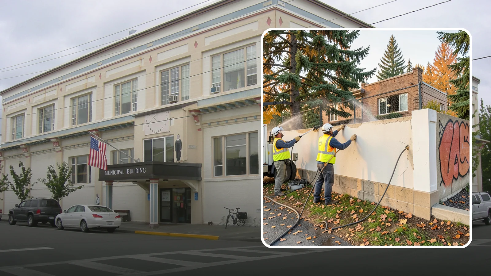 Municipal Graffiti Removal in Anacortes, Skagit County, WA - We remove graffiti from public surfaces quickly using pressure, chemical, and coating methods for Western Washington...