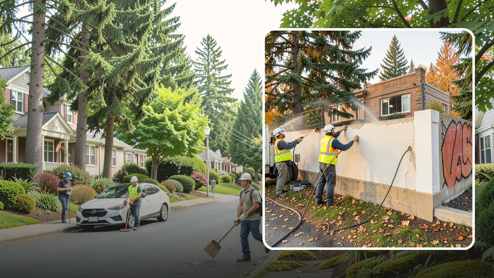 Municipal Graffiti Removal in Beaux Arts Village, King County, WA - We remove graffiti from public surfaces quickly using pressure, chemical, and coating methods for Western Washington...