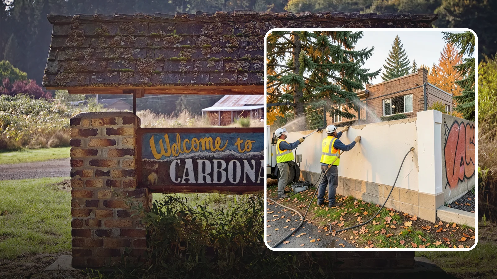 Municipal Graffiti Removal in Carbonado, Pierce County, WA - We remove graffiti from public surfaces quickly using pressure, chemical, and coating methods for Western Washington...