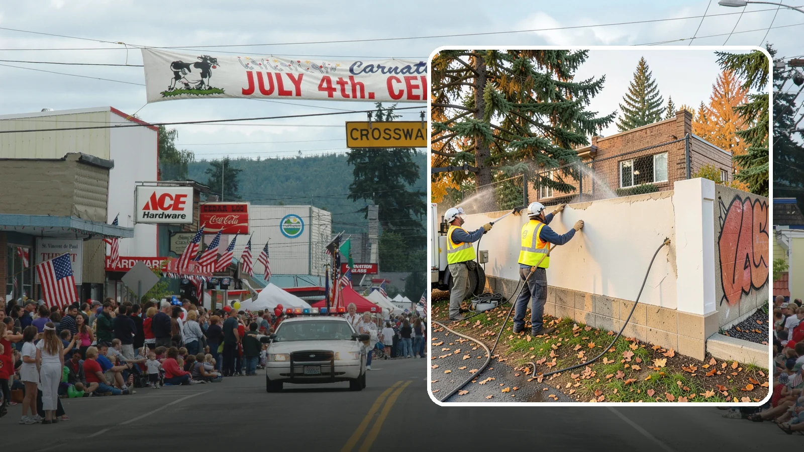 Municipal Graffiti Removal in Carnation, King County, WA - We remove graffiti from public surfaces quickly using pressure, chemical, and coating methods for Western Washington...
