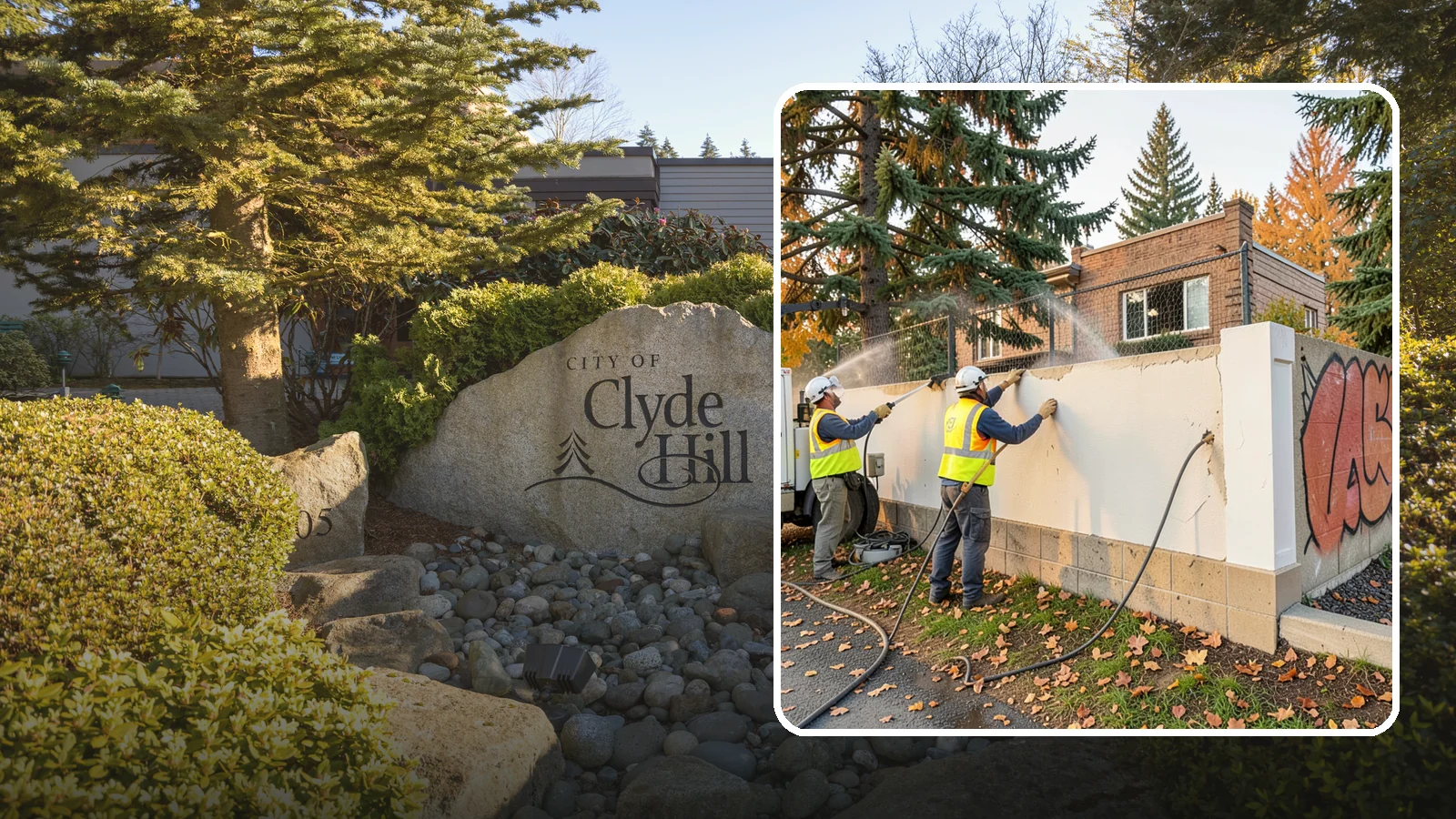 Municipal Graffiti Removal in Clyde Hill, King County, WA - We remove graffiti from public surfaces quickly using pressure, chemical, and coating methods for Western Washington...
