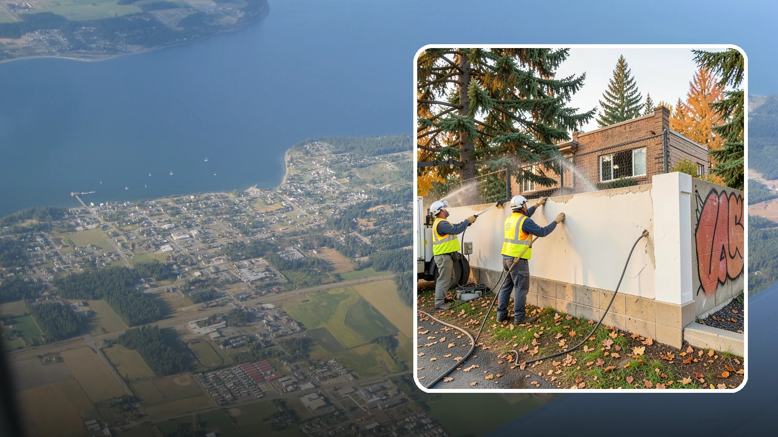 Municipal Graffiti Removal in Coupeville, Island County, WA - We remove graffiti from public surfaces quickly using pressure, chemical, and coating methods for Western Washington...