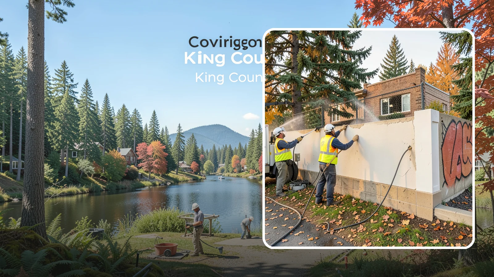Municipal Graffiti Removal in Covington, King County, WA - We remove graffiti from public surfaces quickly using pressure, chemical, and coating methods for Western Washington...