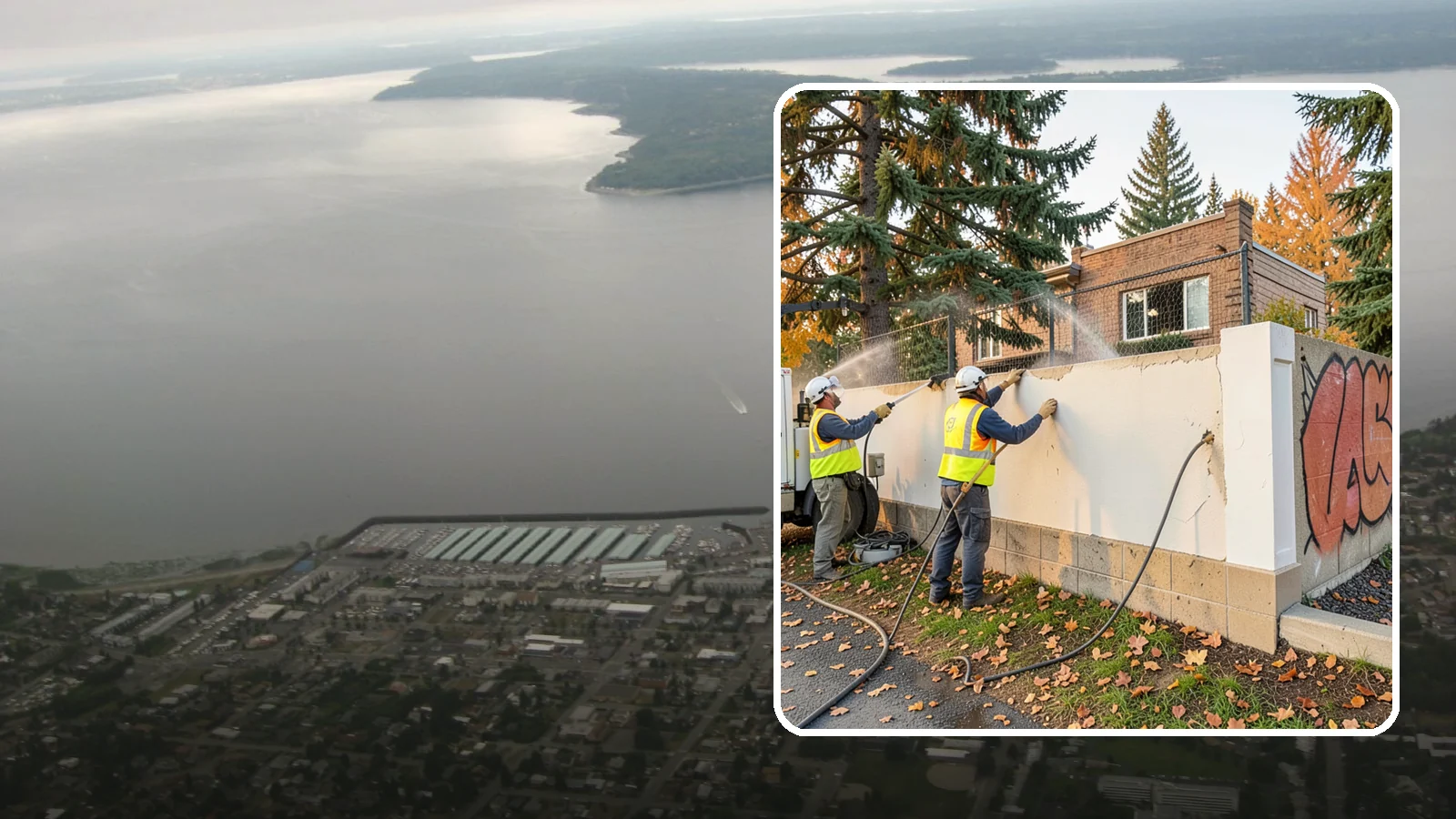 Municipal Graffiti Removal in Des Moines, King County, WA - We remove graffiti from public surfaces quickly using pressure, chemical, and coating methods for Western Washington...