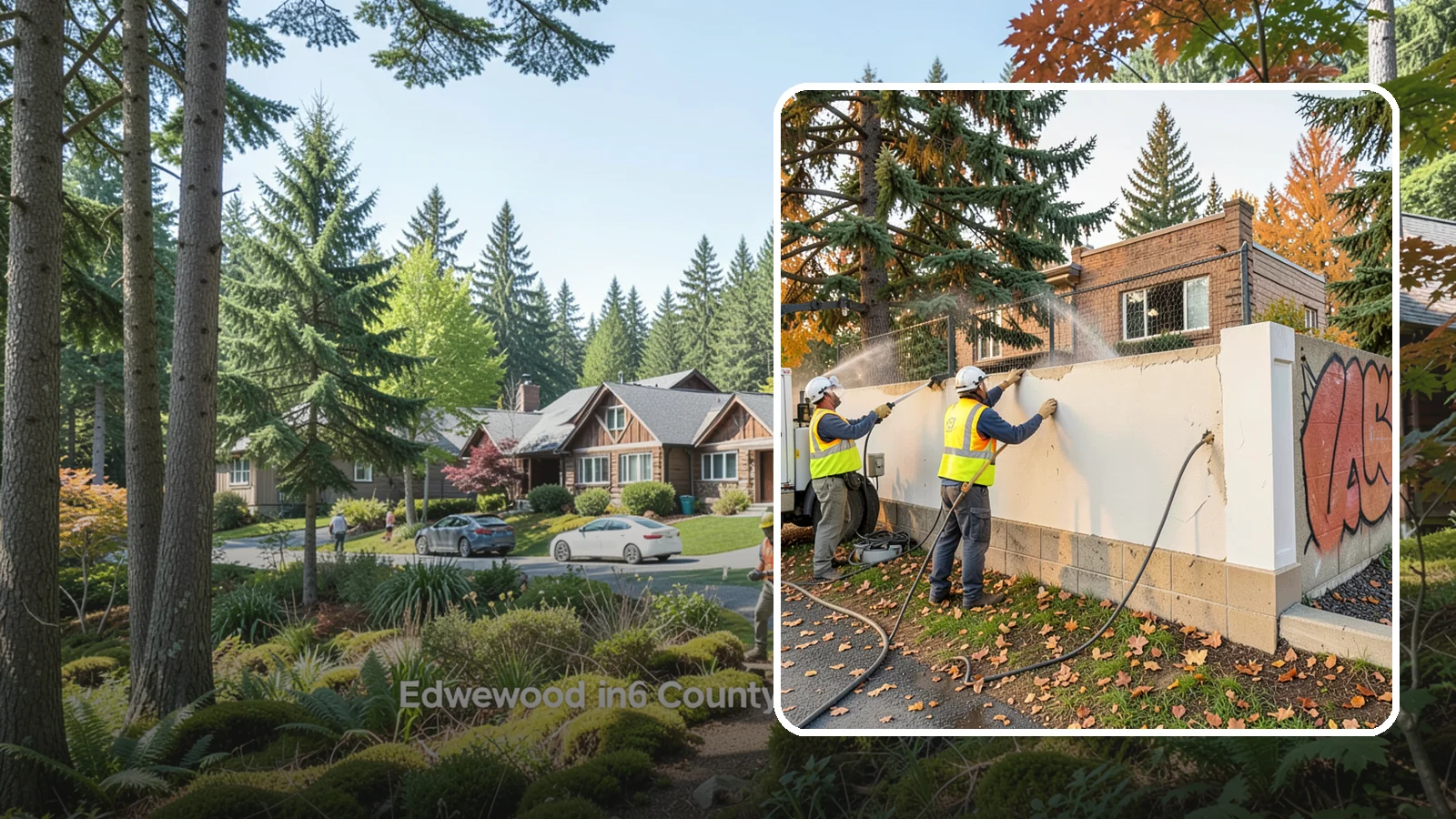 Municipal Graffiti Removal in Edgewood, Pierce County, WA - We remove graffiti from public surfaces quickly using pressure, chemical, and coating methods for Western Washington...
